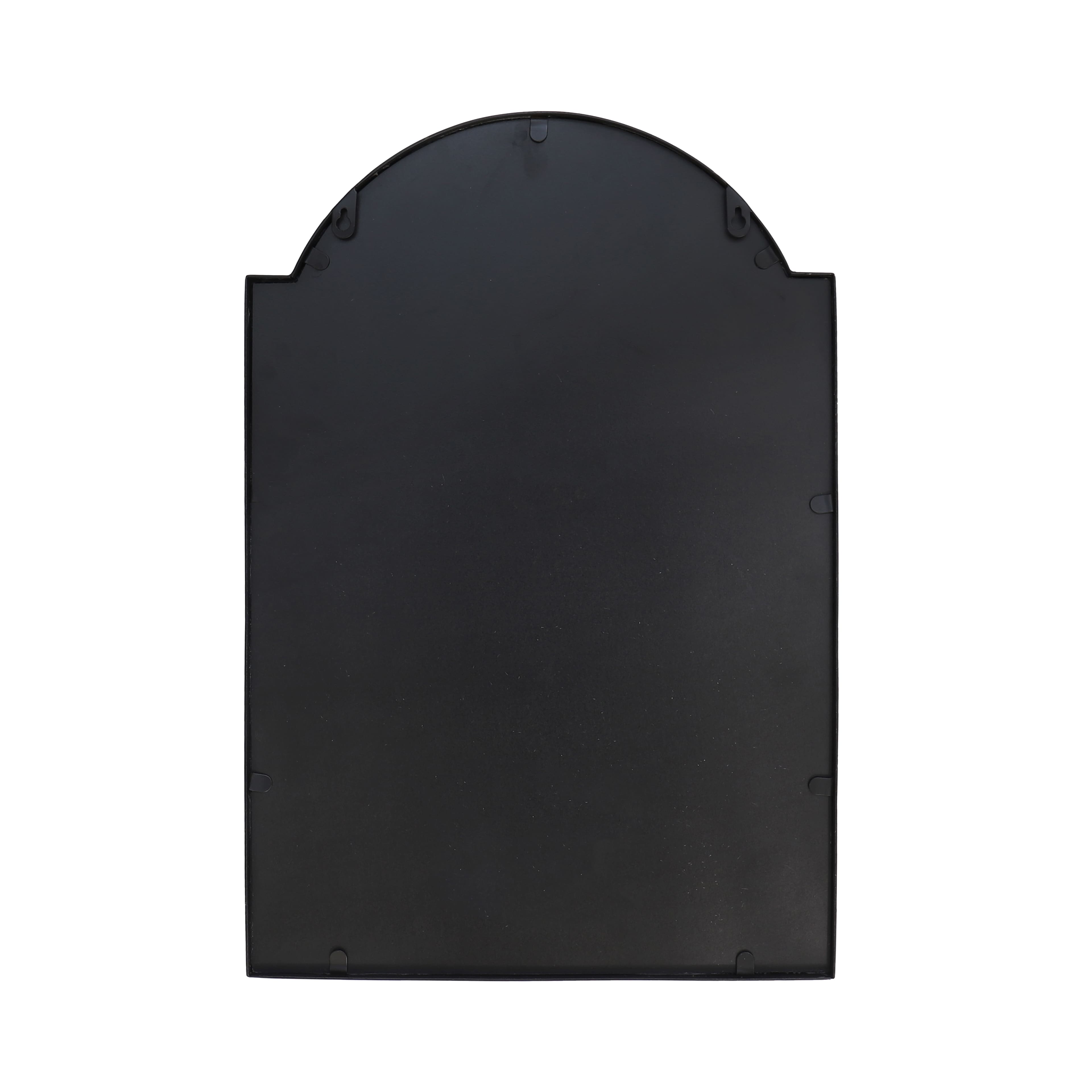 16" x 24" Scalloped Arch Wall Mirror in Black Metal Frame by Ashland®