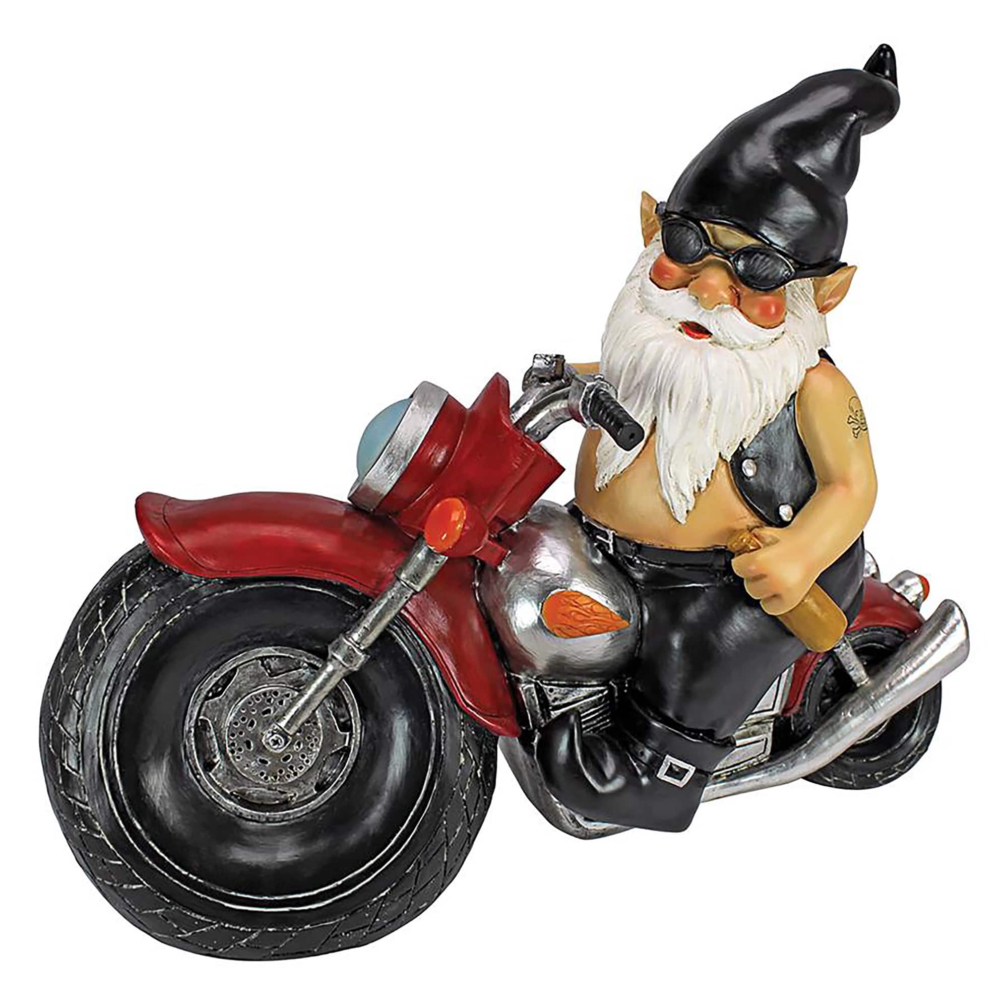 Design Toscano 13&#x22; Biker Gnome Outdoor Statue