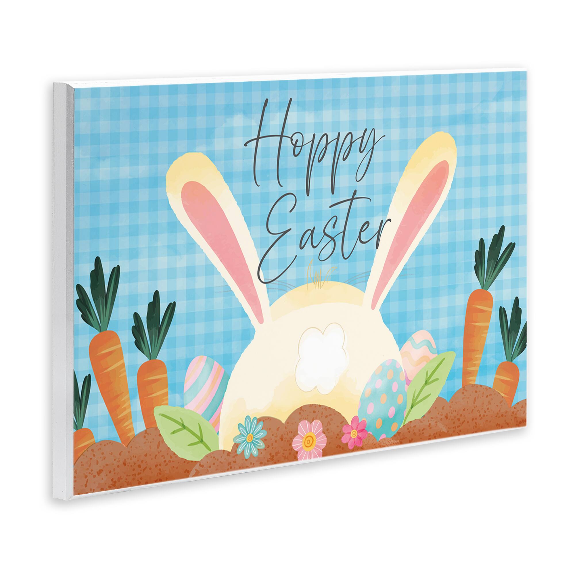 Stupell Industries Happy Easter Spring Carrot Garden Wall Plaque Art