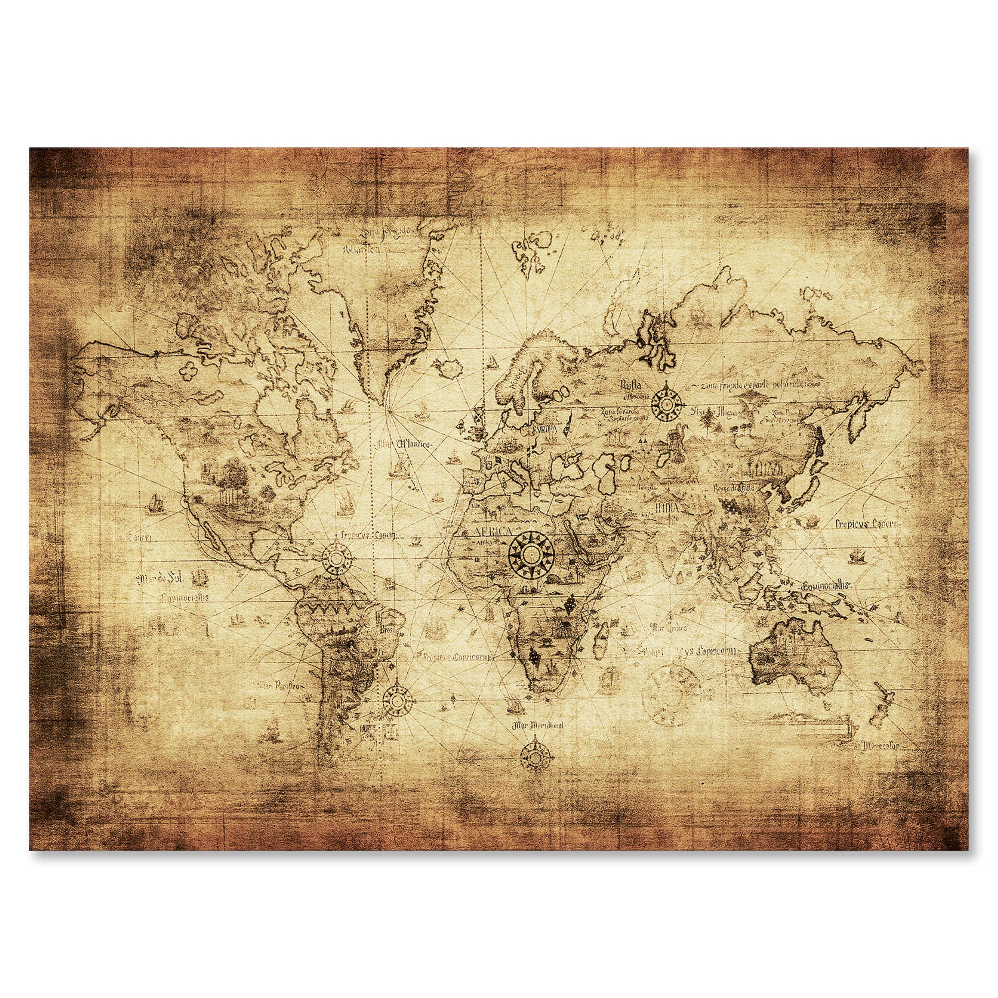 Designart - Ancient Map of The World IV