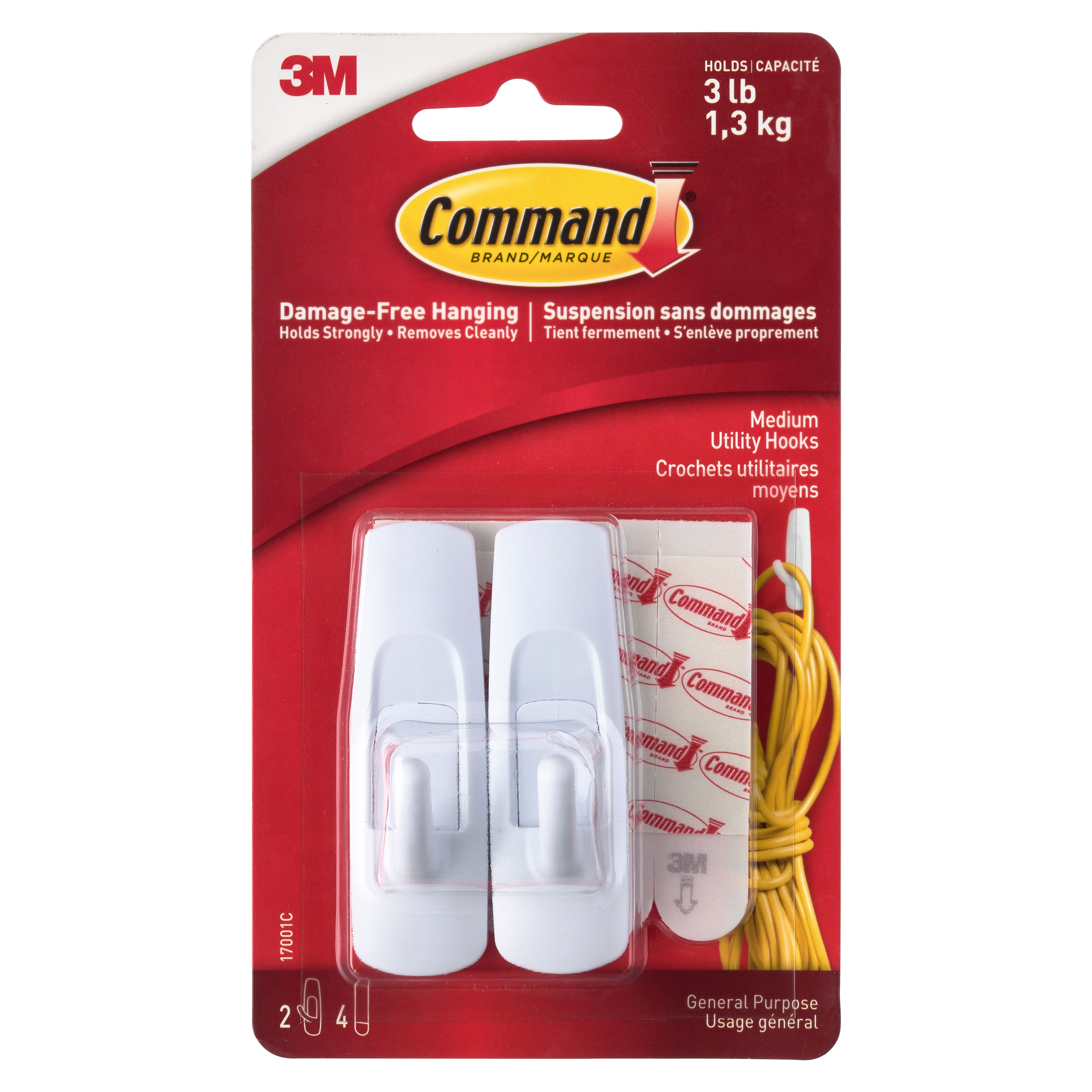 12 Packs: 2 ct. (24 total) Command&#x2122; White Utility Hooks