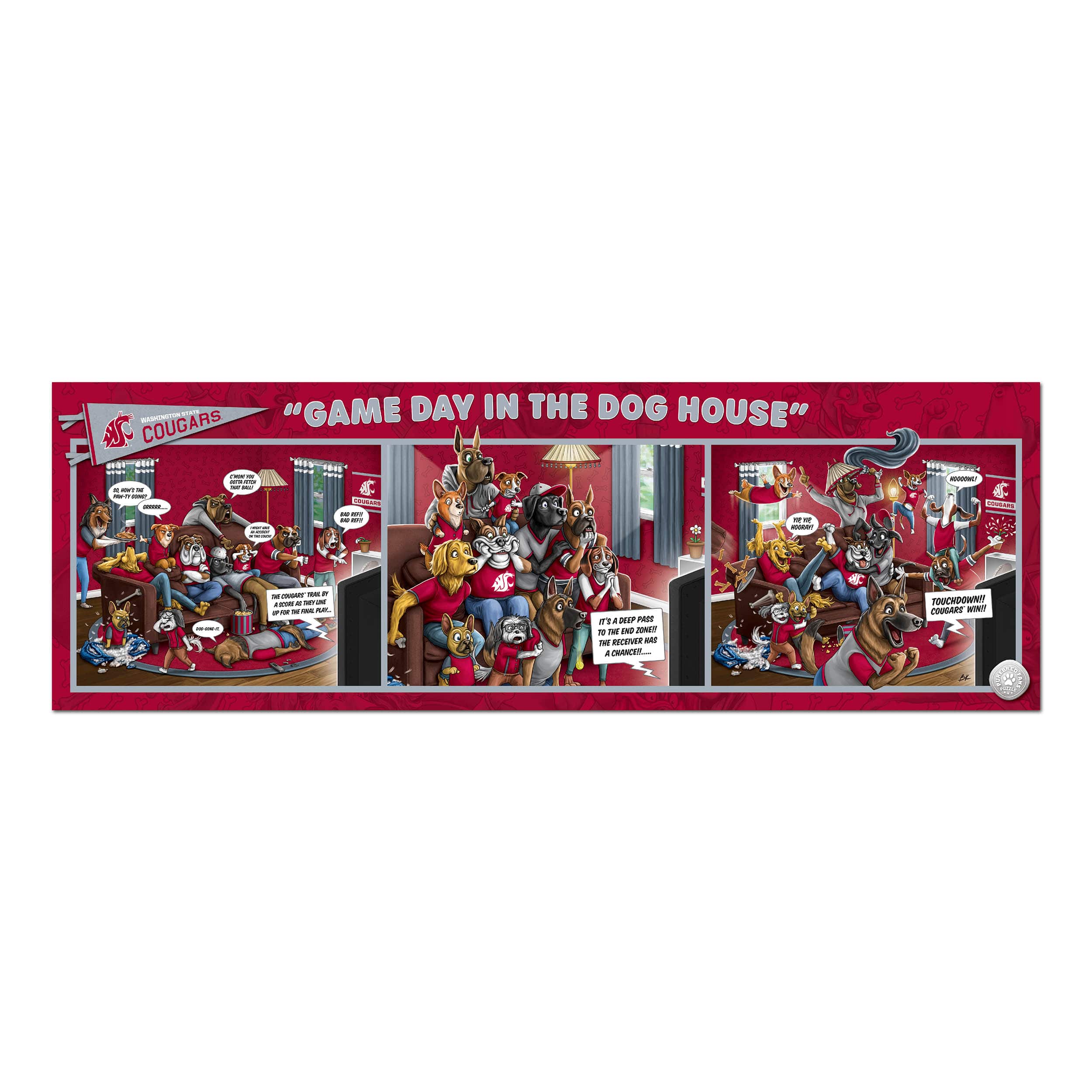 College Game Day in the Dog House 1,000 Piece Puzzle