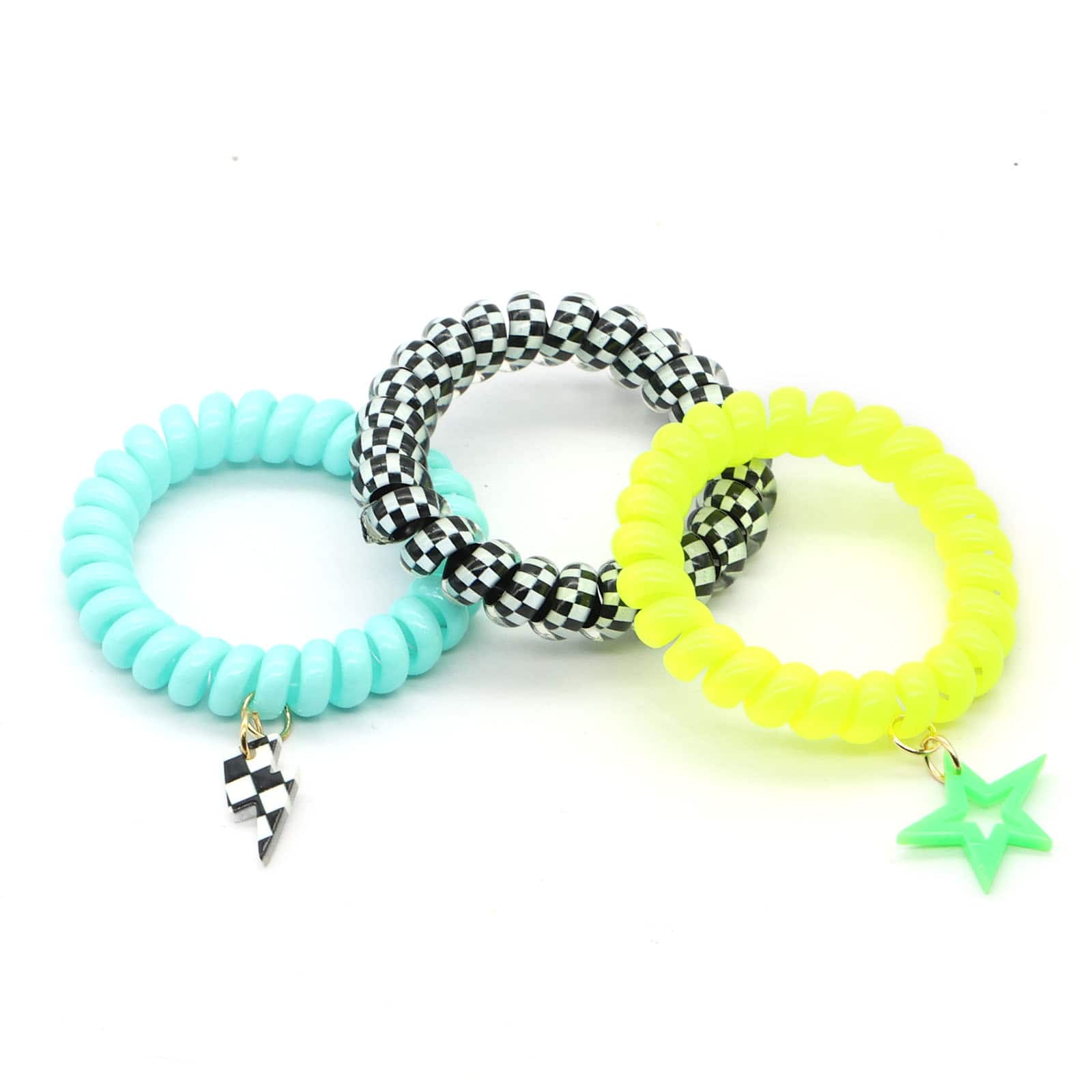 Summer Star &#x26; Check Coil Bracelet Set by Creatology&#x2122;