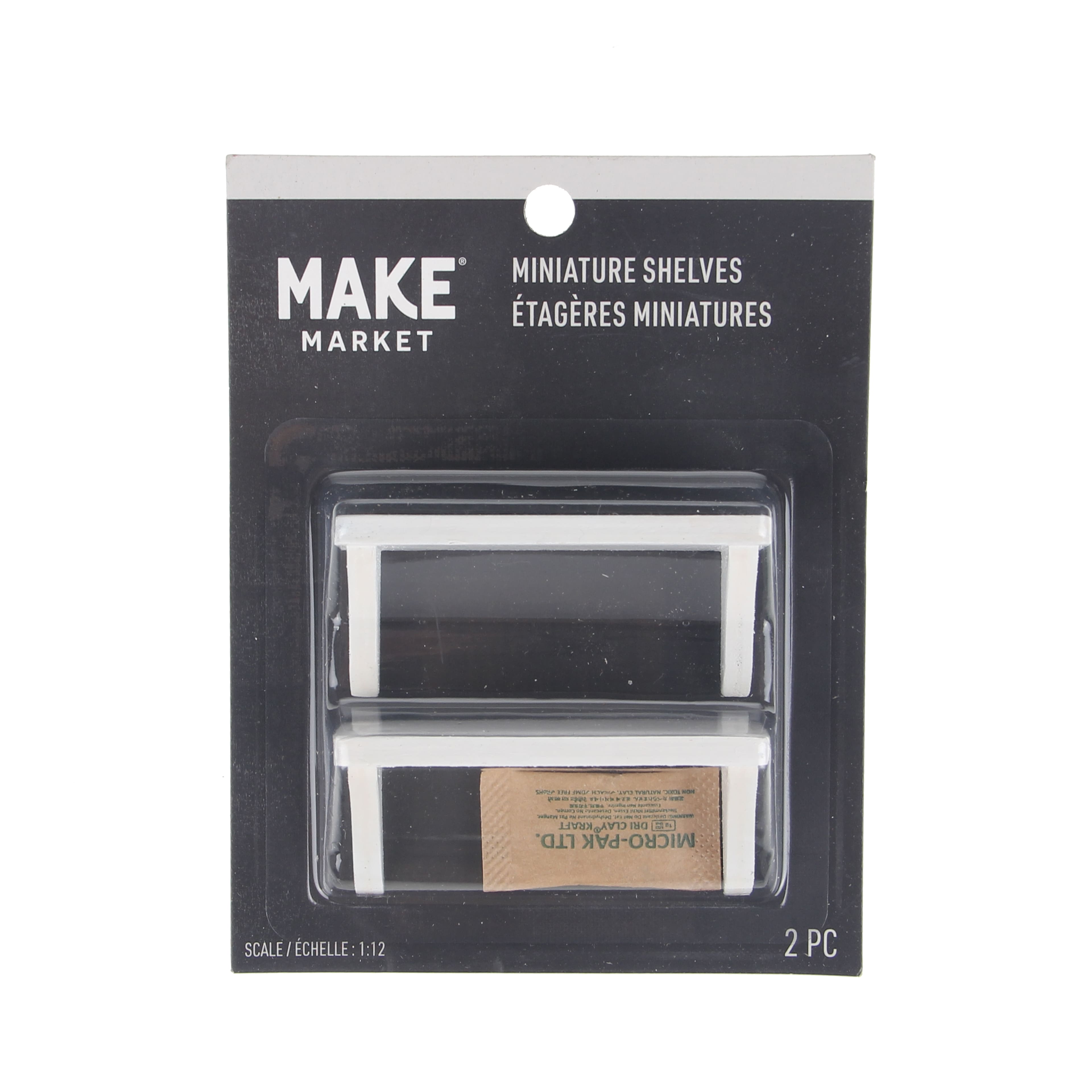 Étagères murales blanches miniatures, 2 unités de Make Market