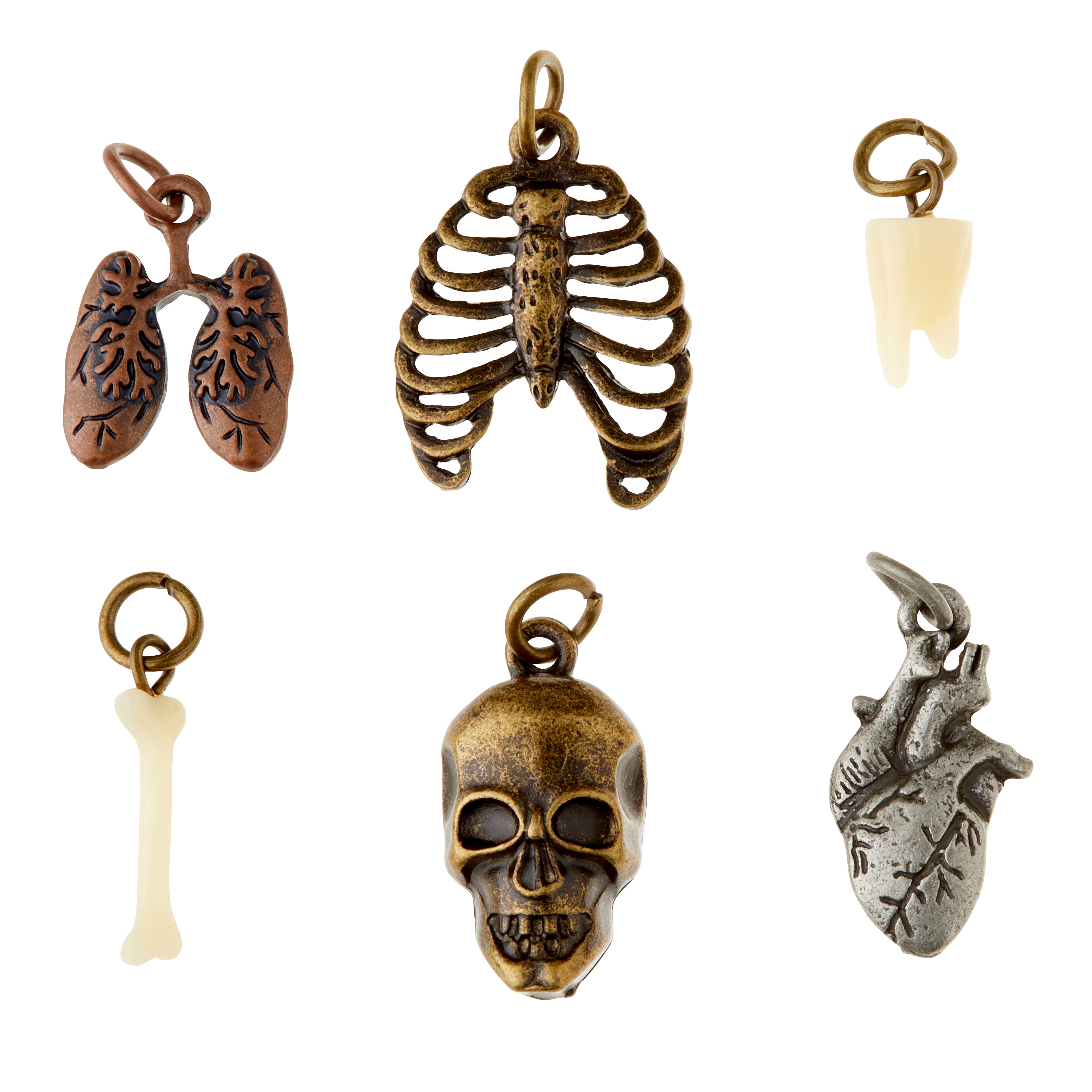 Found Objects Oxidized Brass Key Charms by Bead Landing™