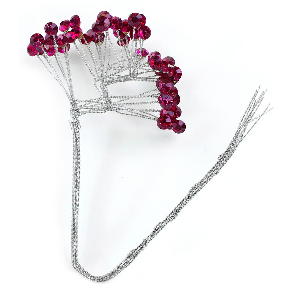 Jam Paper Floral Rhinestone Spray, 12ct.
