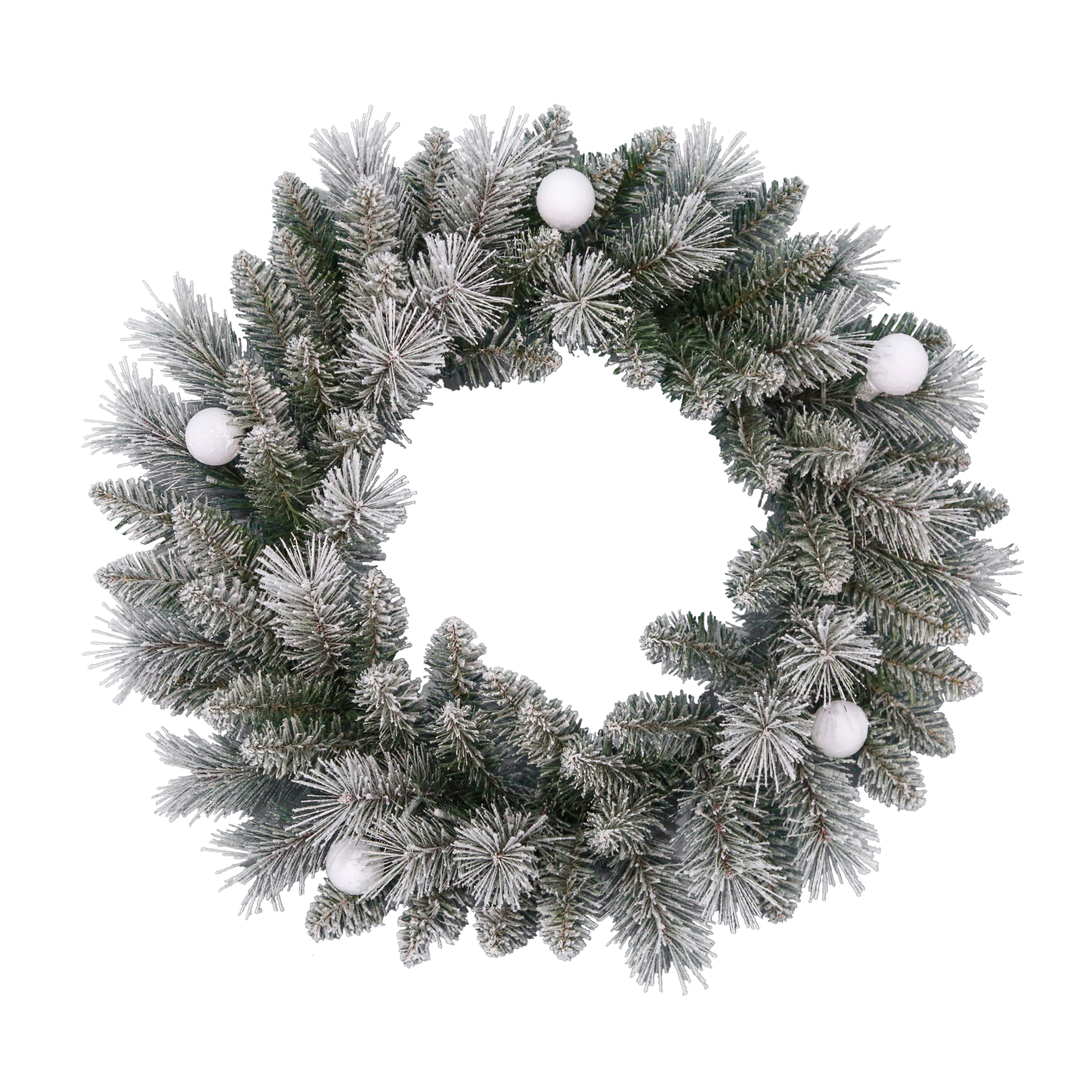 24&#x22; Pre-Lit Glacier Fir Wreath by Ashland&#xAE;