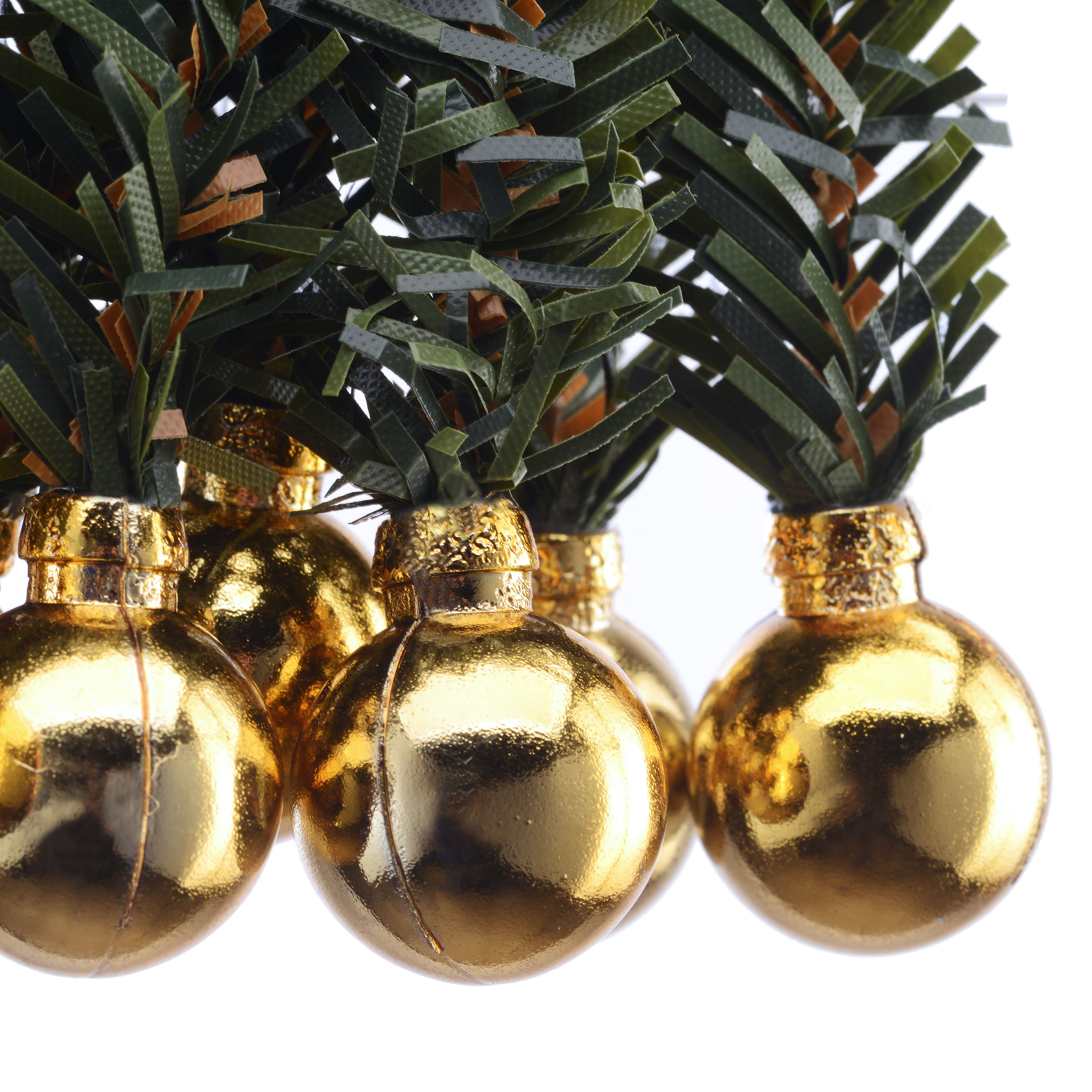 14.75&#x22; Garland Ties with Gold Ball Ornaments by Ashland&#xAE;, 12ct.