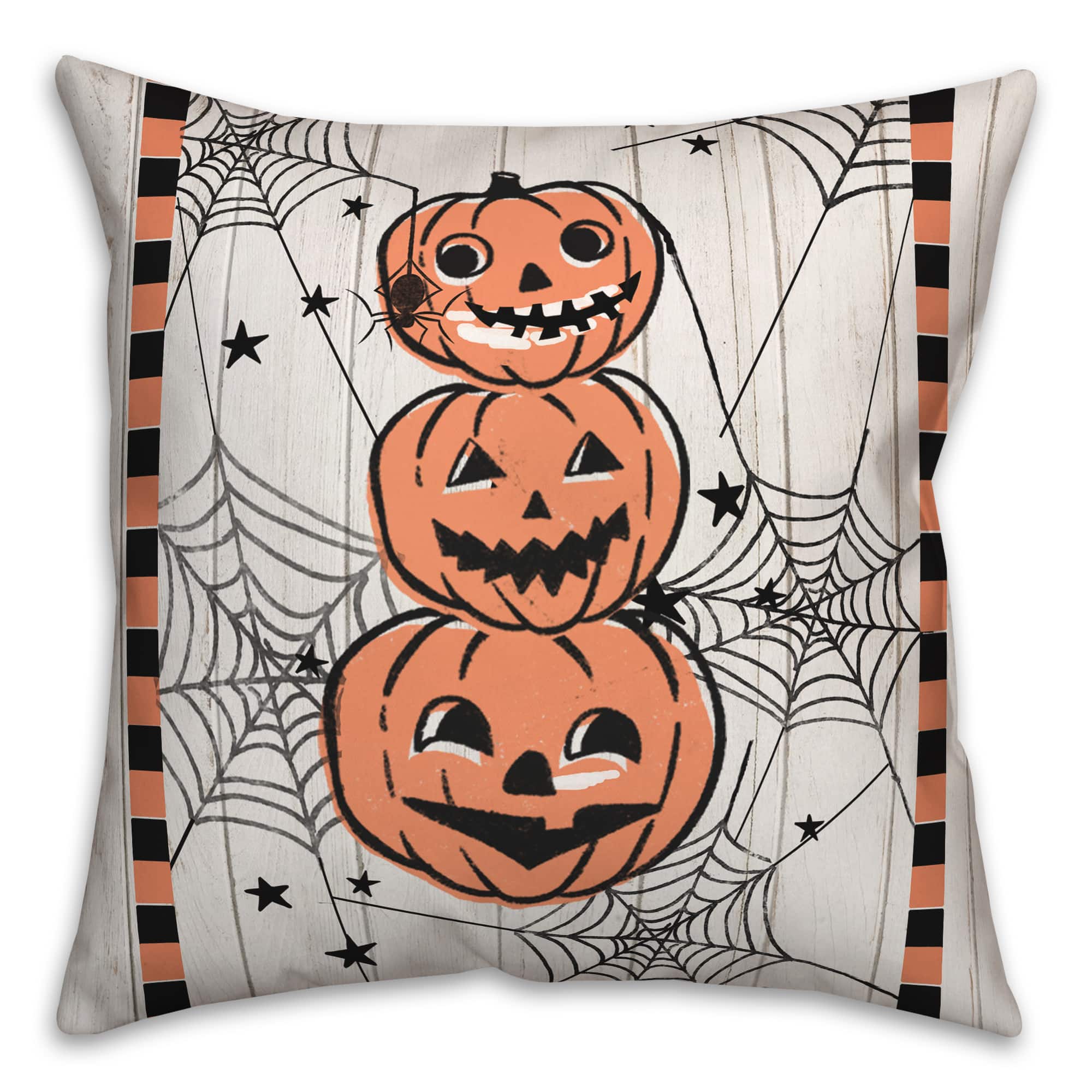Jackolantern Stack 18" x 18" Throw Pillow
