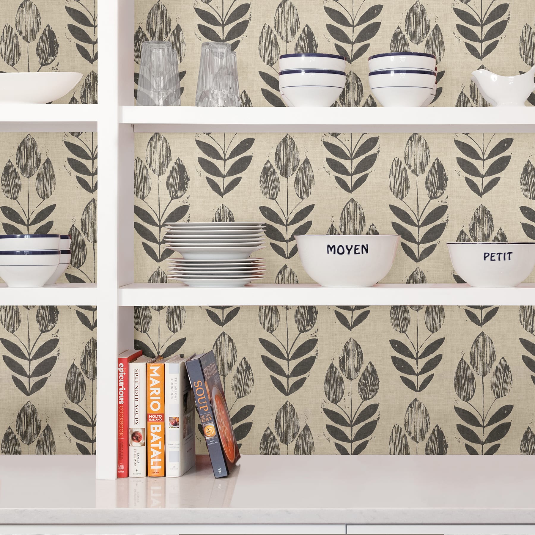 NuWallpaper Folk Tulip Peel &#x26; Stick Wallpaper