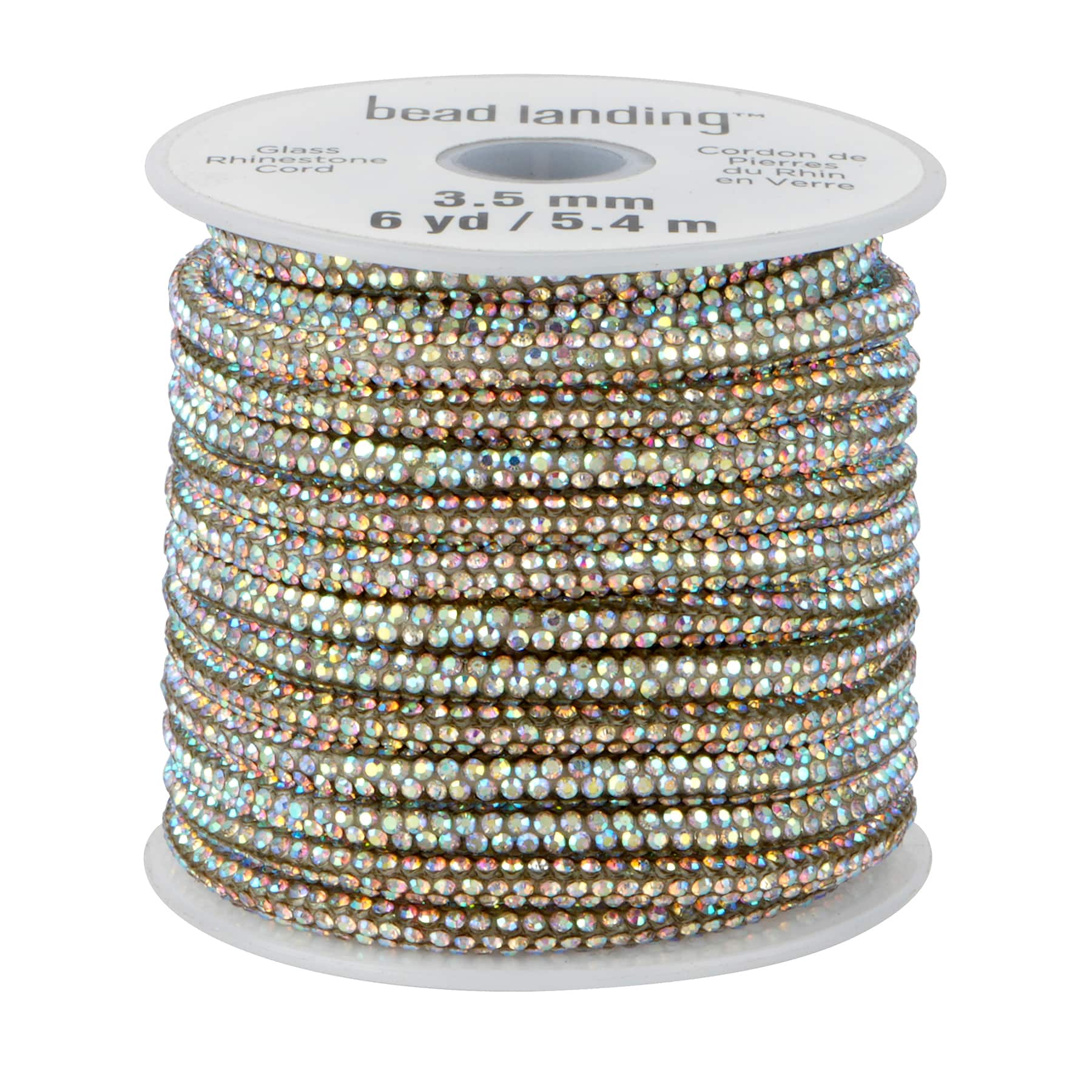 3.5mm Crystal AB Glass Rhinestone Cord, 6yd. by Bead Landing&#x2122;