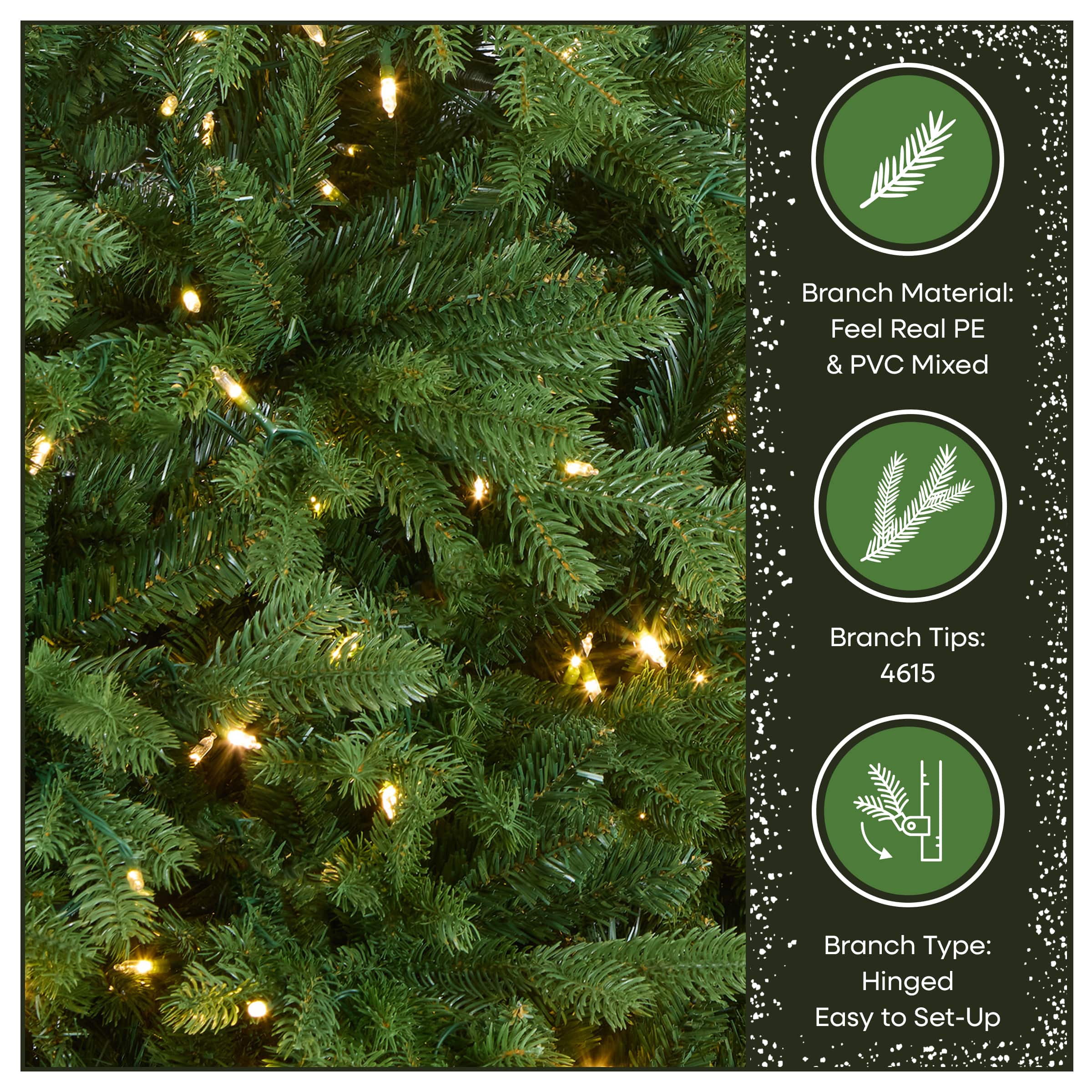 7.5ft. Pre-Lit PowerConnect&#x2122; Princeton Fraser Fir Artificial Christmas Tree, Dual Color&#xAE; LED Lights