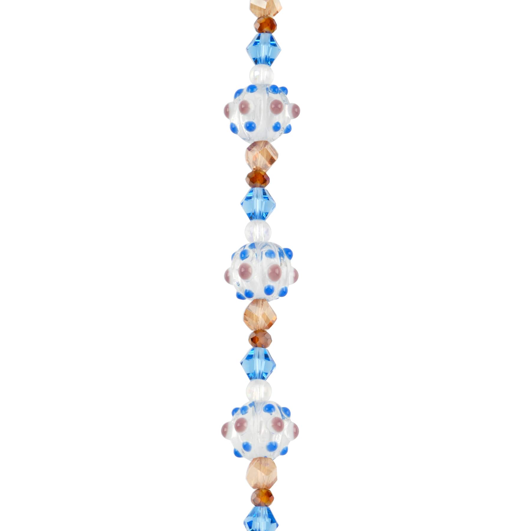 12 Packs: 6 ct. (72 total) Blue Lampwork Glass Bumpy Round Beads by Bead Landing™