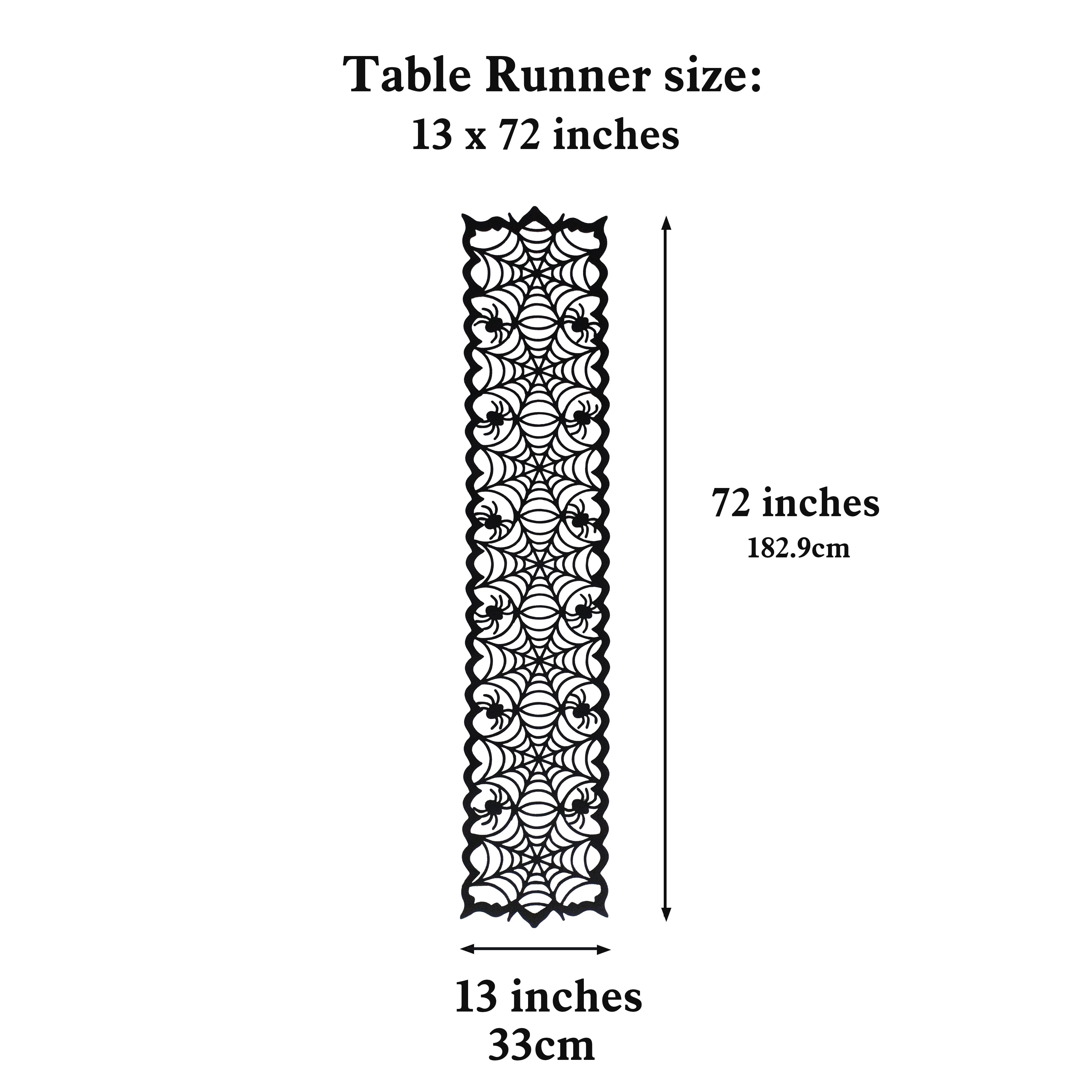 72&#x22; x 13&#x22; Spiderweb Table Runner by Celebrate It&#x2122;