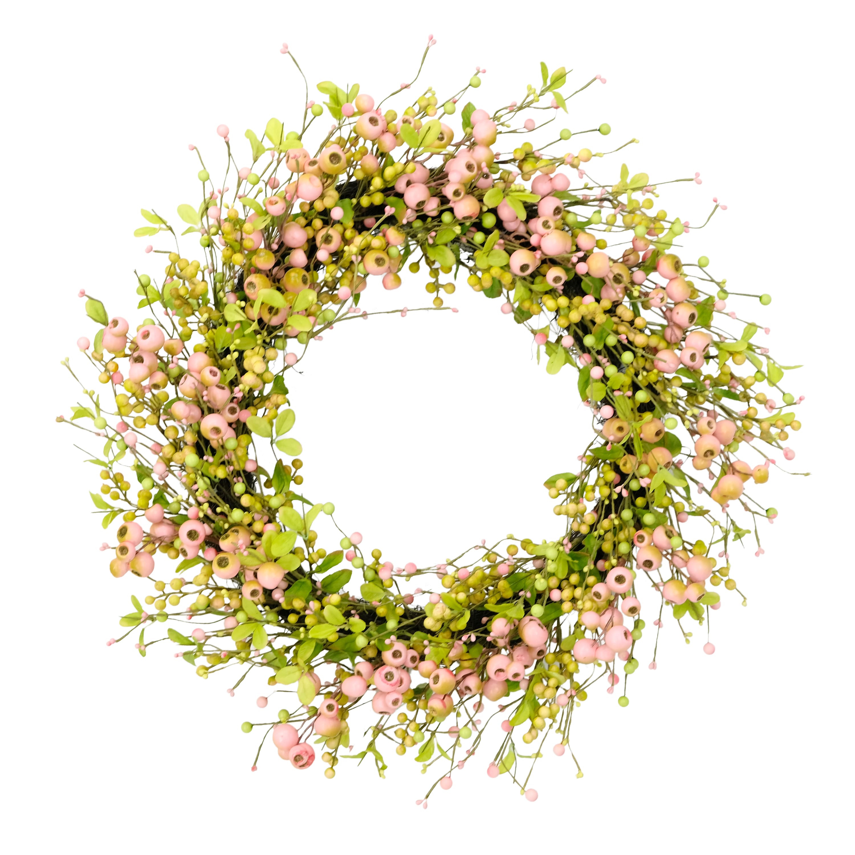 28&#x27;&#x27; Multicolored Poppy Floral Spring Wreath