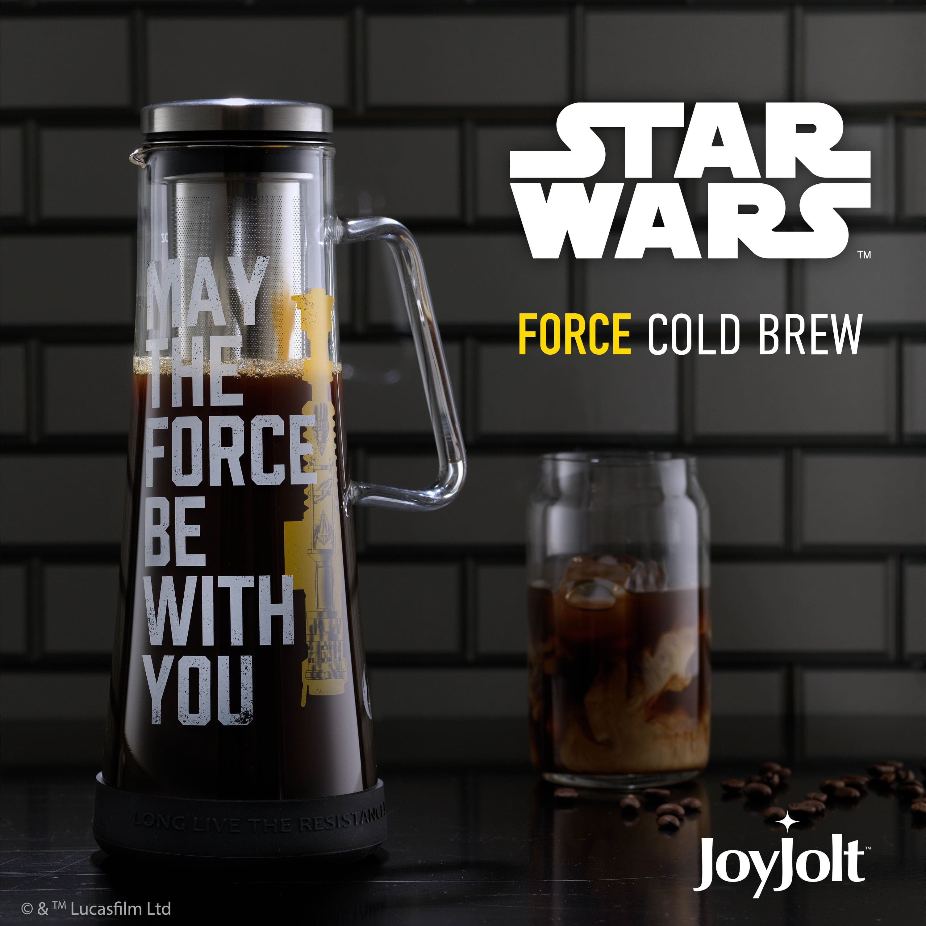 JoyJolt&#xAE; Star Wars&#x2122; 32oz.&#xA0;Force&#xA0;Cold Brew Glass Pitcher