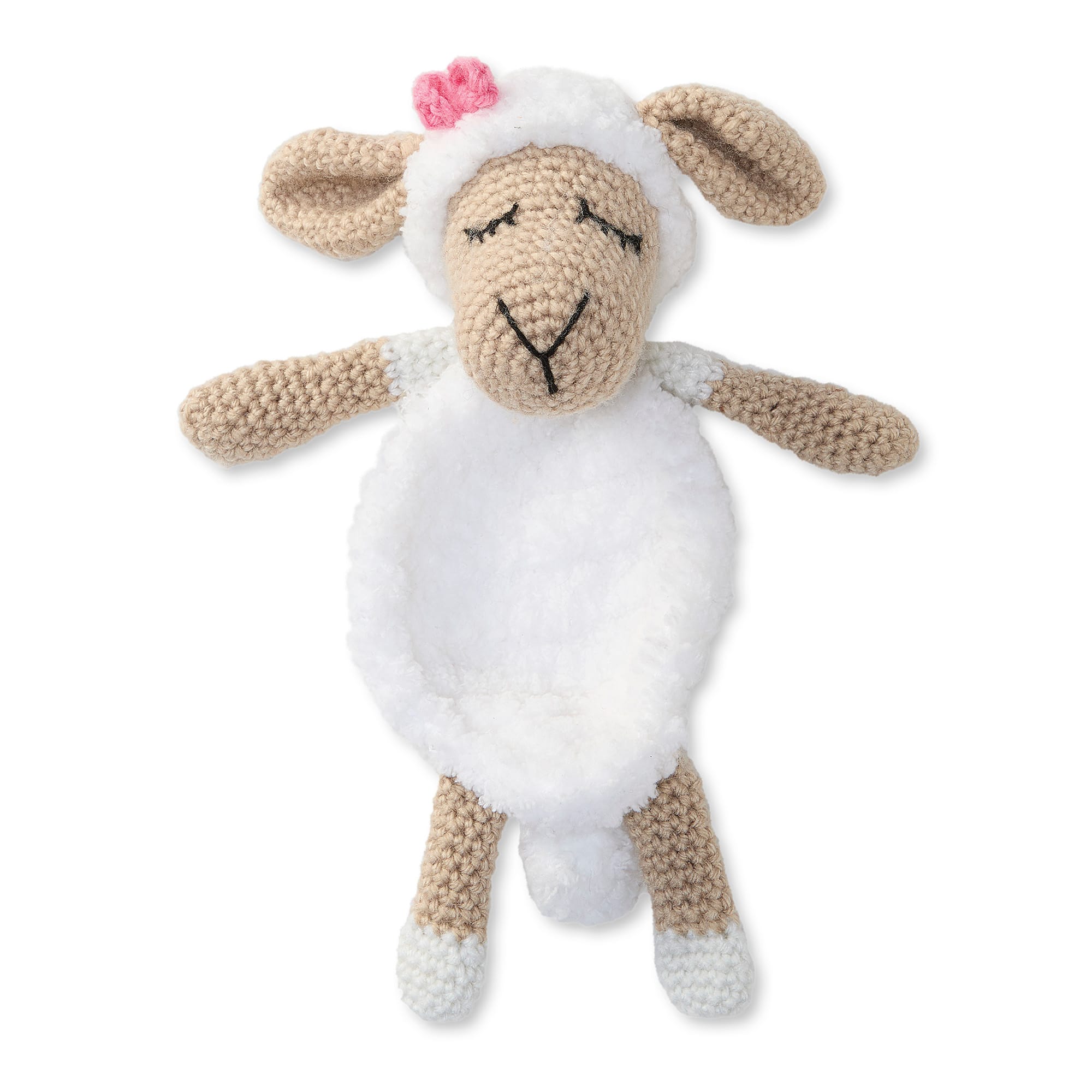 10&#x22; Lilly the Lamb Chenille Crochet Kit by Loops &#x26; Threads&#xAE;