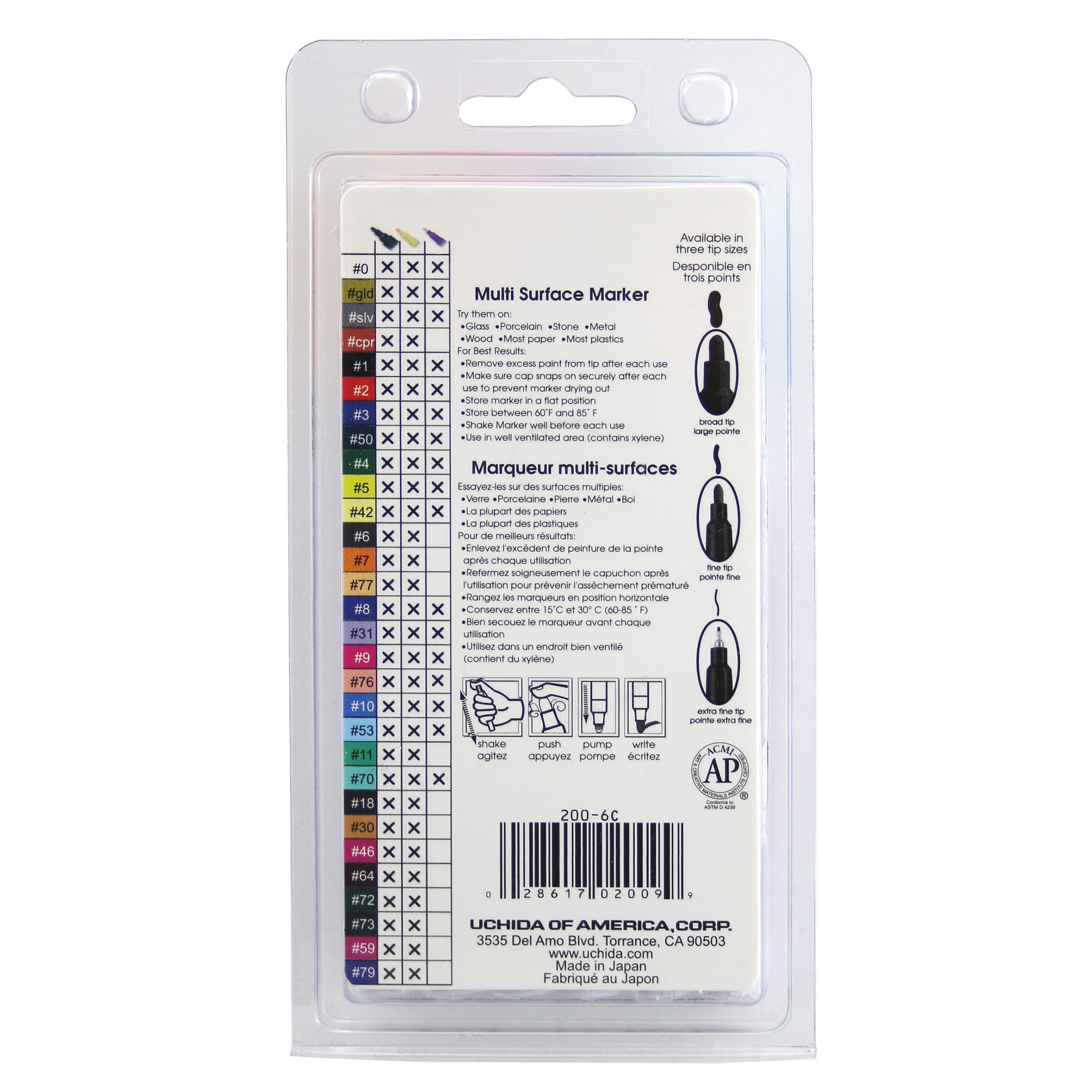 Deco Color&#x2122; Hot Colors Fine Point Paint Marker Set