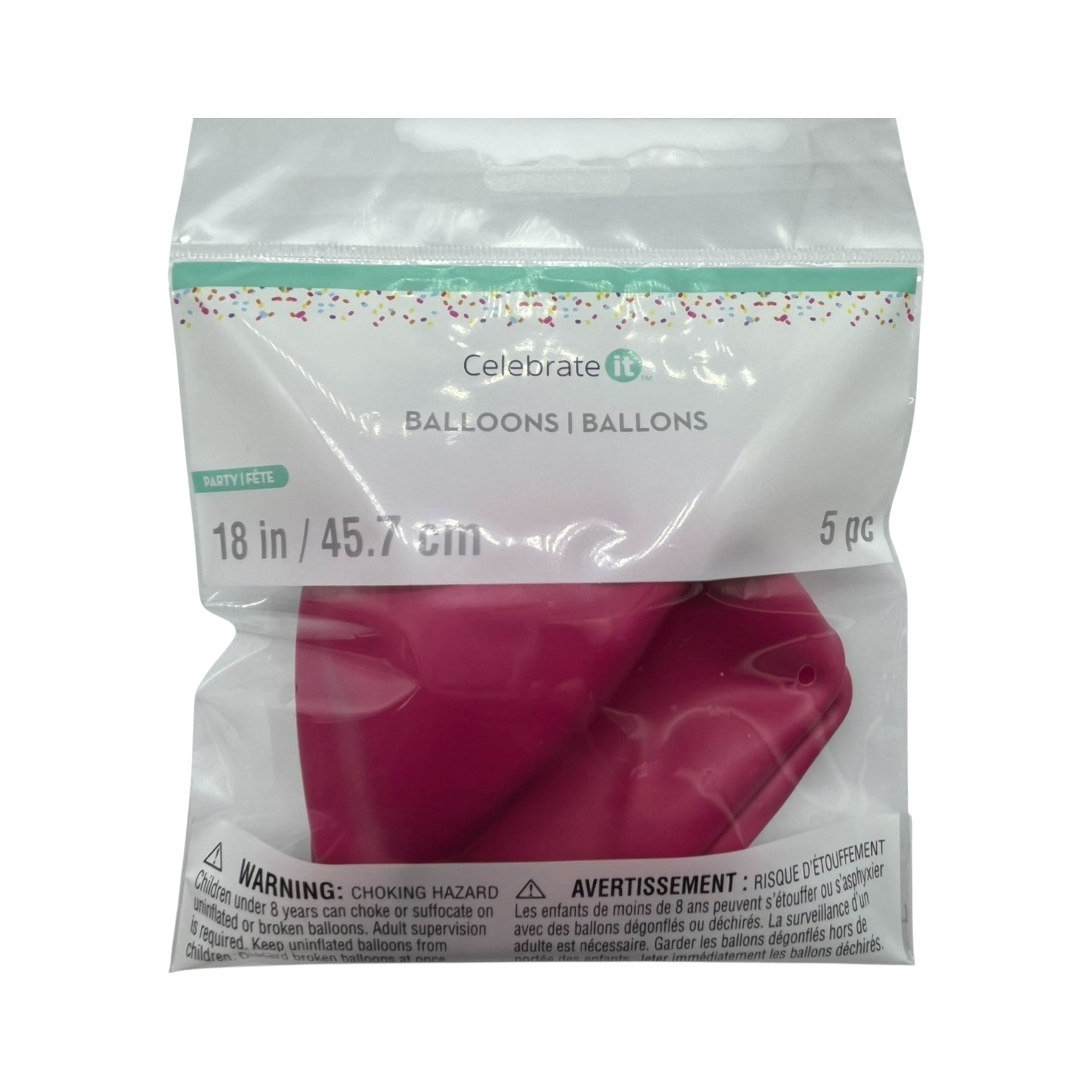 18" Solid Latex Balloons, 5ct by Celebrate It™