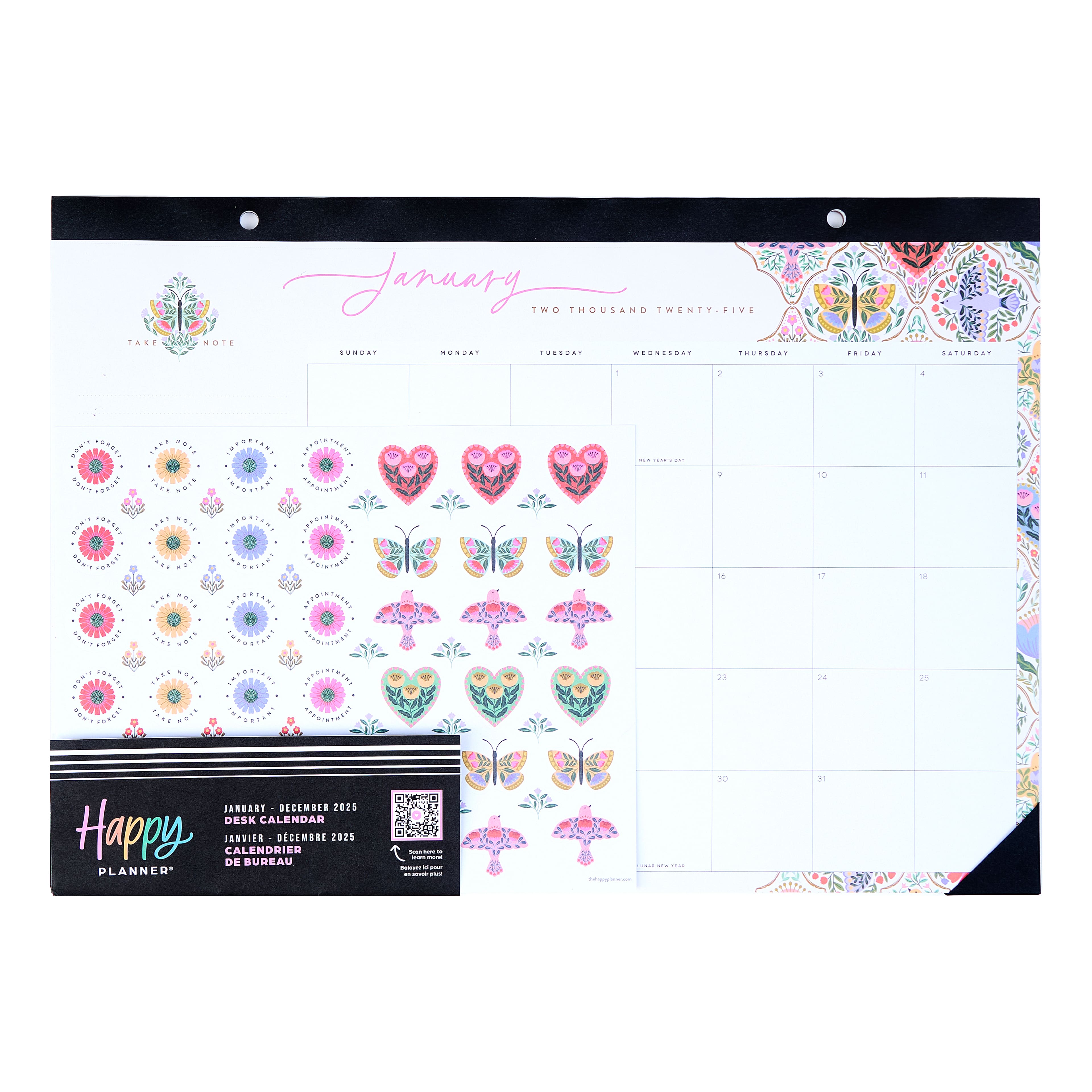 The Happy Planner&#xAE; Folk &#x26; Flora Desk Calendar