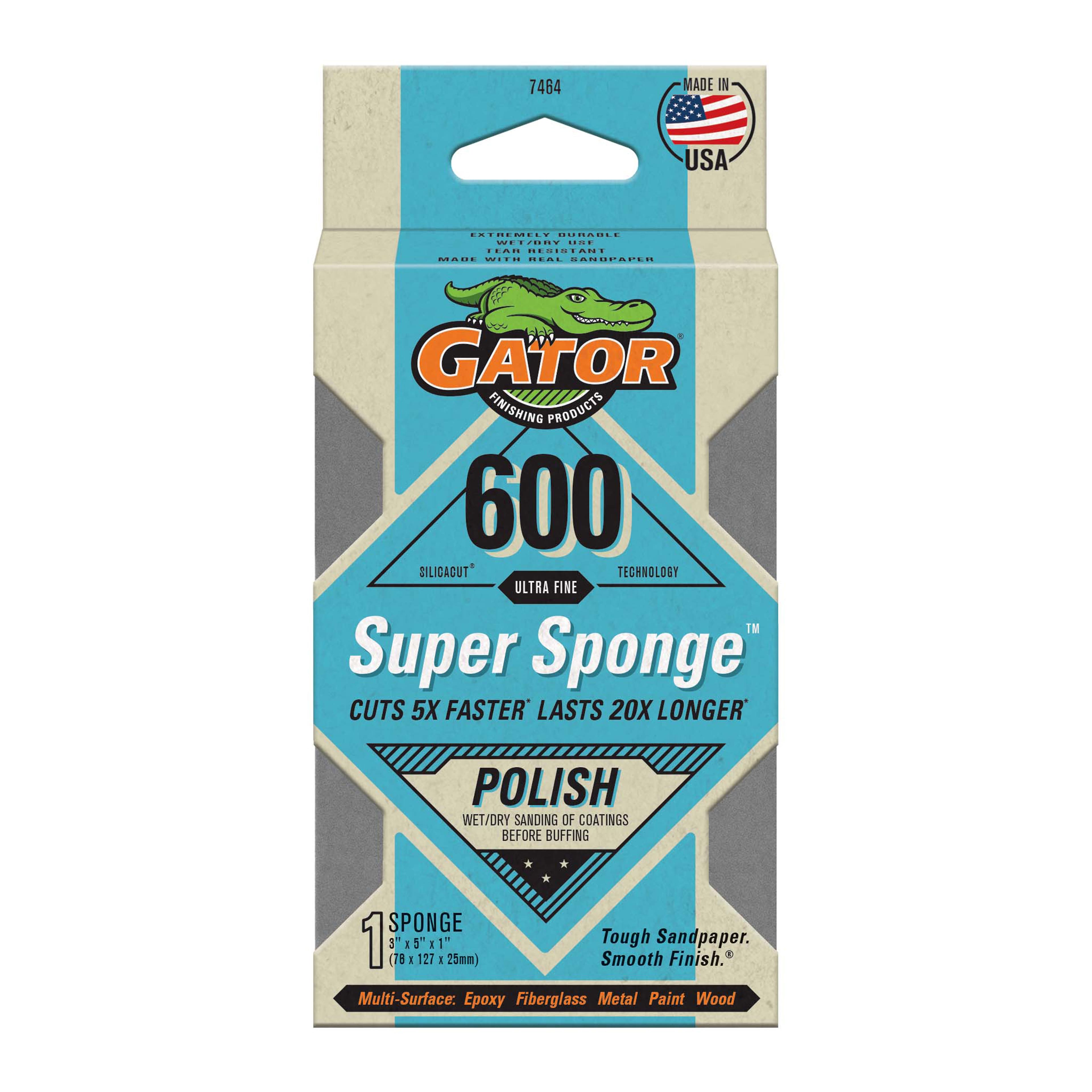 Gator&#xAE; Super Sponge&#x2122; Ultra Fine 600 Grit Sanding Sponge