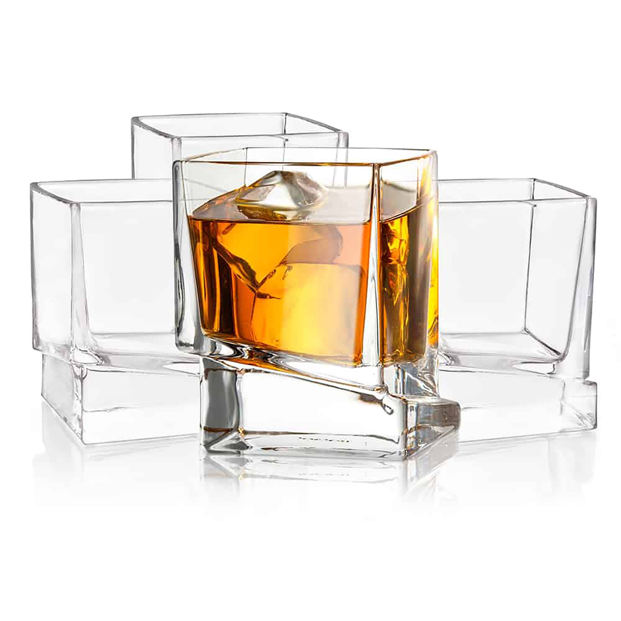 JoyJolt Carre Square Scotch Glasses, Old Fashioned Whiskey Glasses  10-Ounce, Ultra Clear Whiskey Gla…See more JoyJolt Carre Square Scotch  Glasses, Old