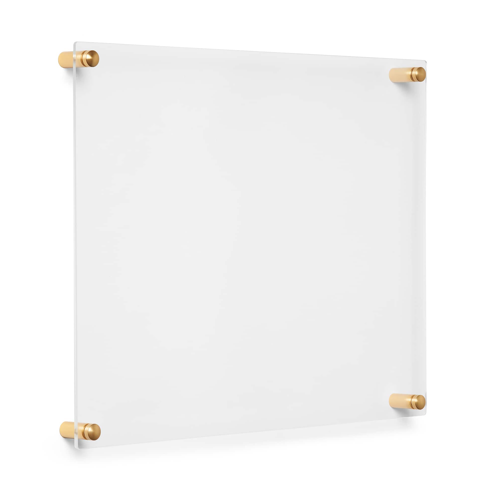 Cool Modern Frames Clear Acrylic Float Frame with Gold Hardware