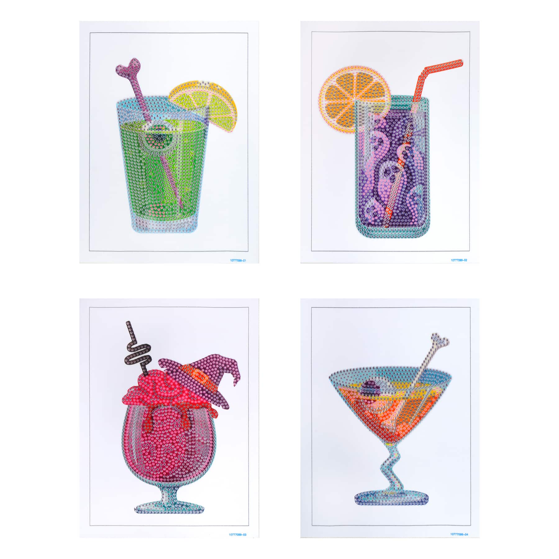 5&#x22; x 7&#x22; Cocktails Diamond Art Kit by Make Market&#xAE;
