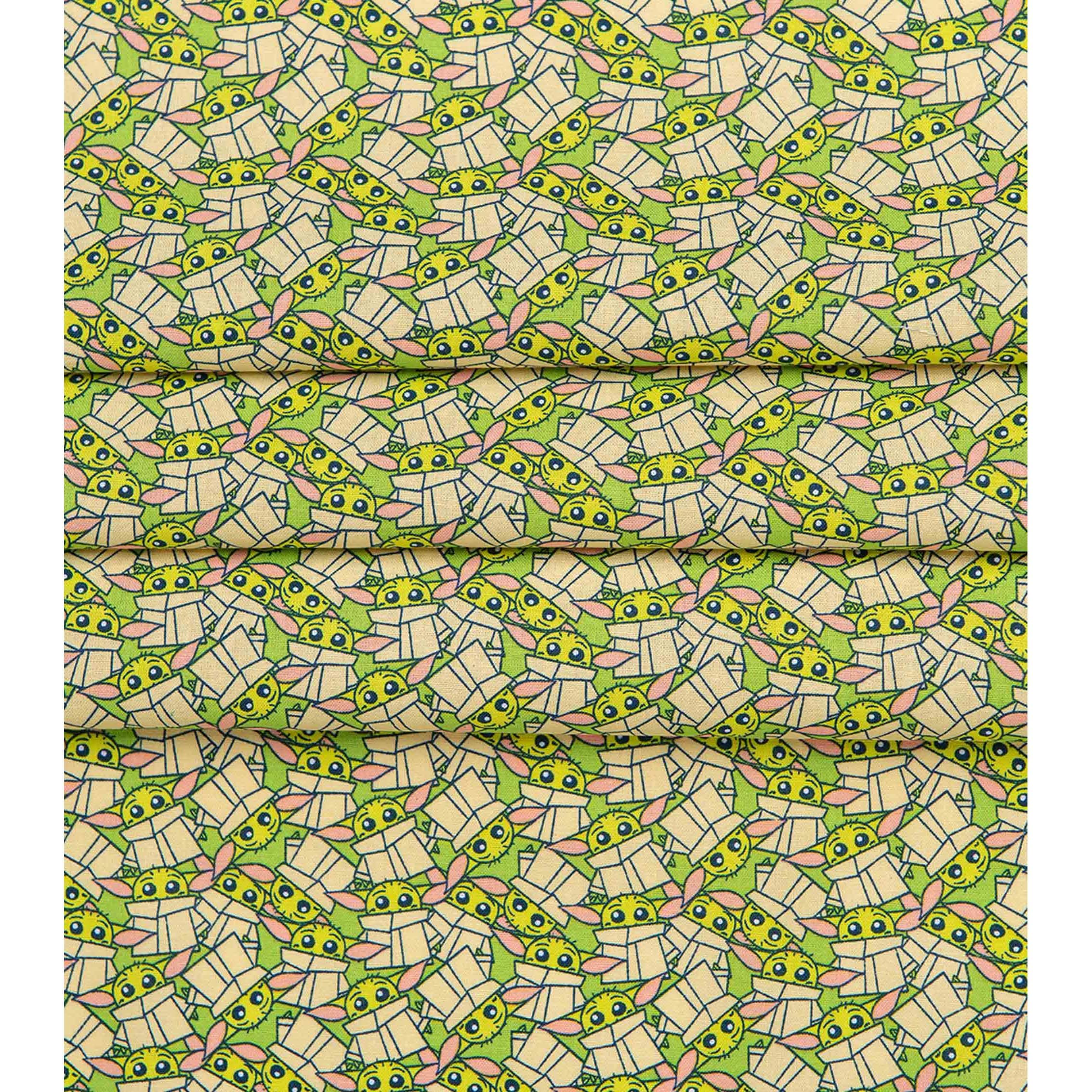 The Mandalorian Grogu Stack Precut Cotton Fabric