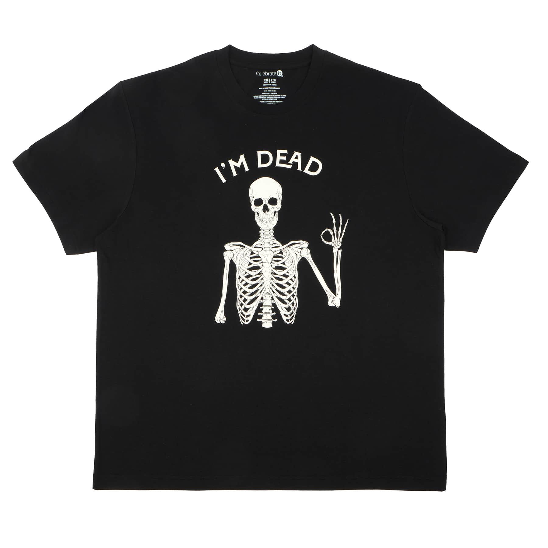Halloween I&#x27;m Dead Skeleton Adult Crew Neck T-Shirt by Celebrate It&#x2122;