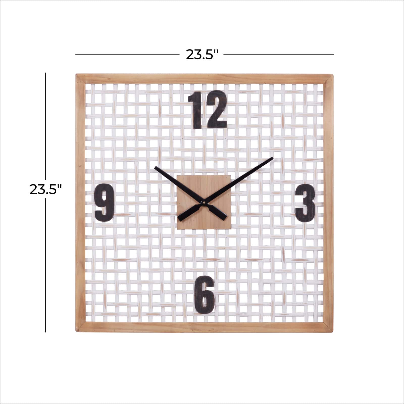 White Farmhouse Wood Wall Clock, 24" x 24"