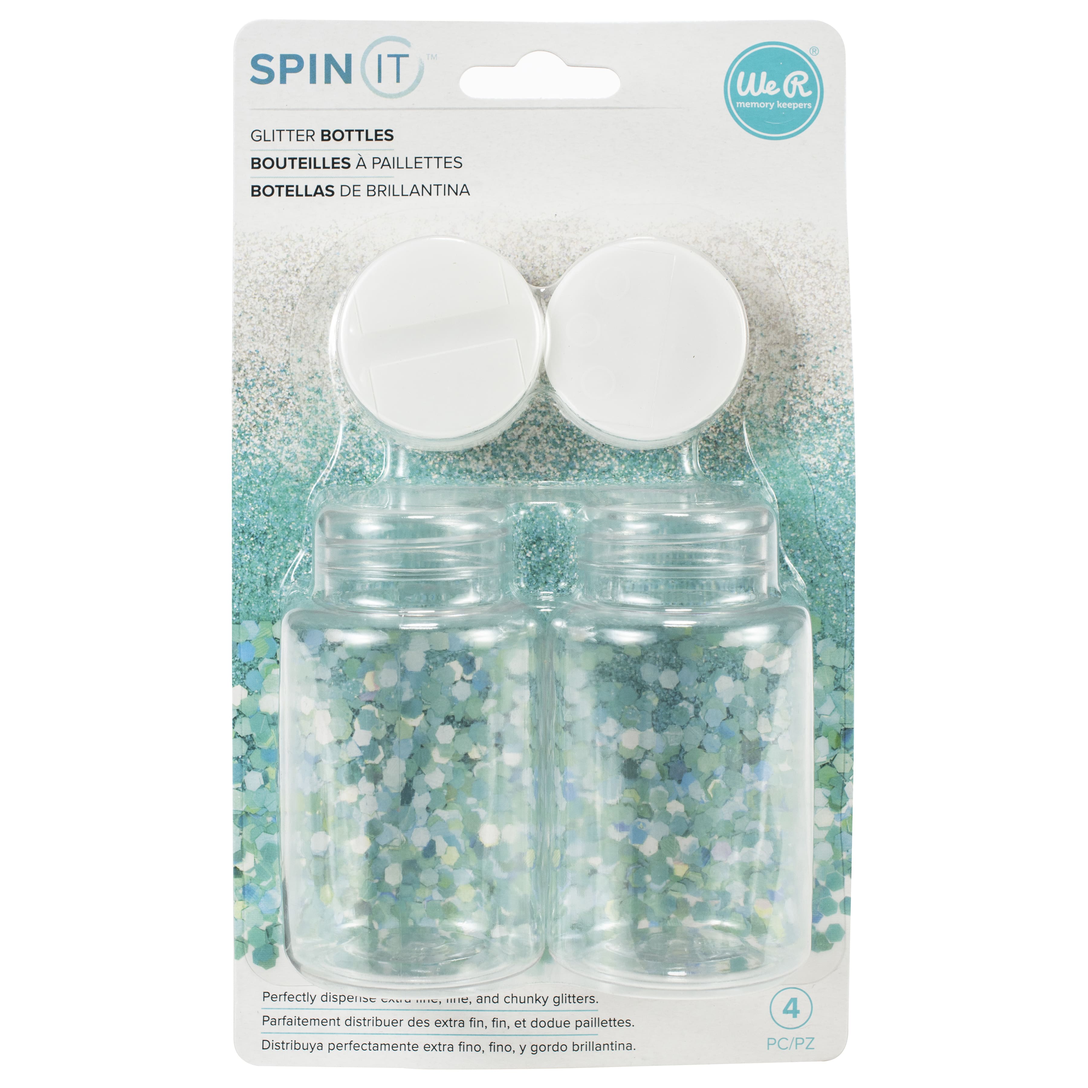 We R Memory Keepers® Spin It™ Glitter Bottles 2/Pkg-Empty