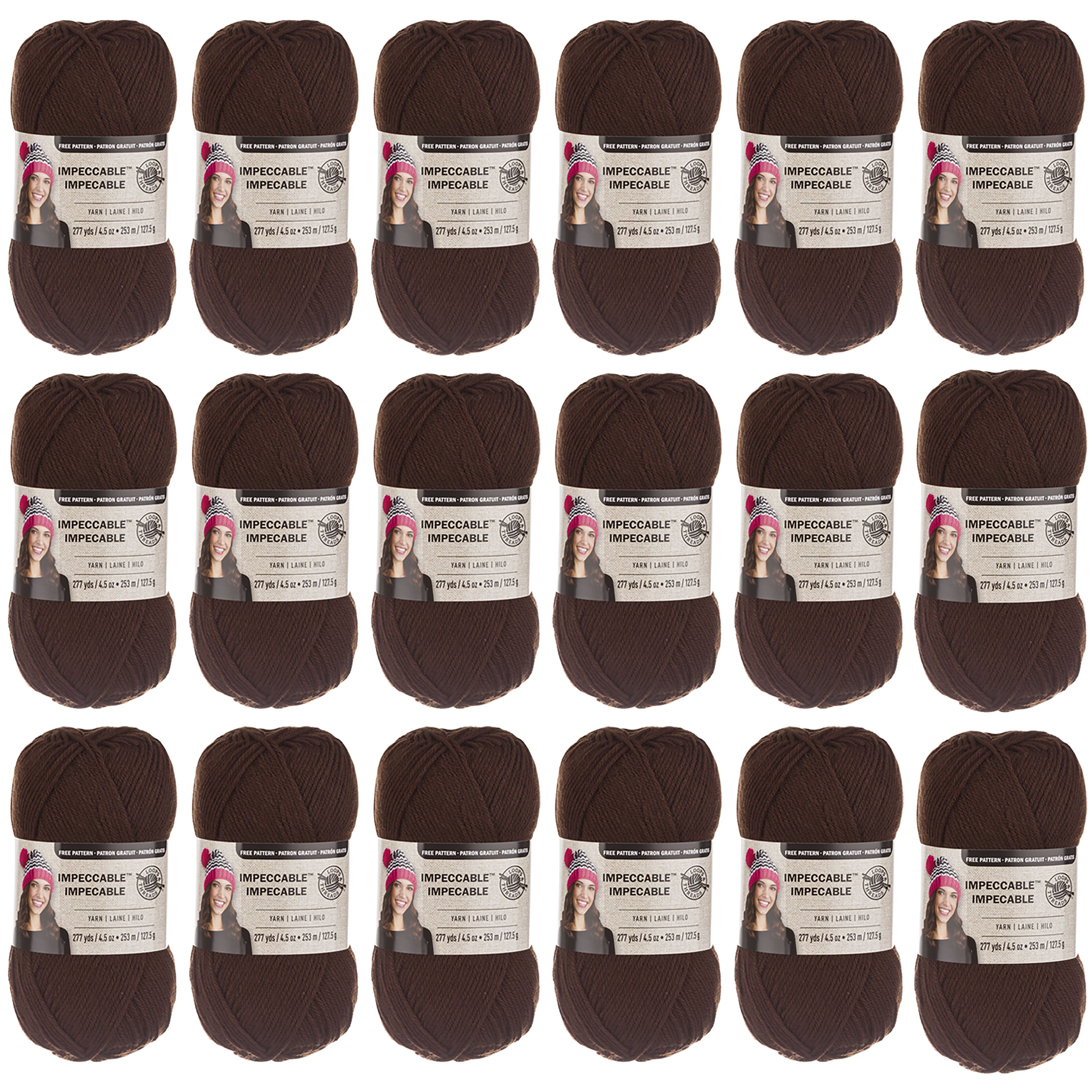 18 Pack: Impeccable&#xAE; Solid Yarn by Loops &#x26; Threads&#xAE;