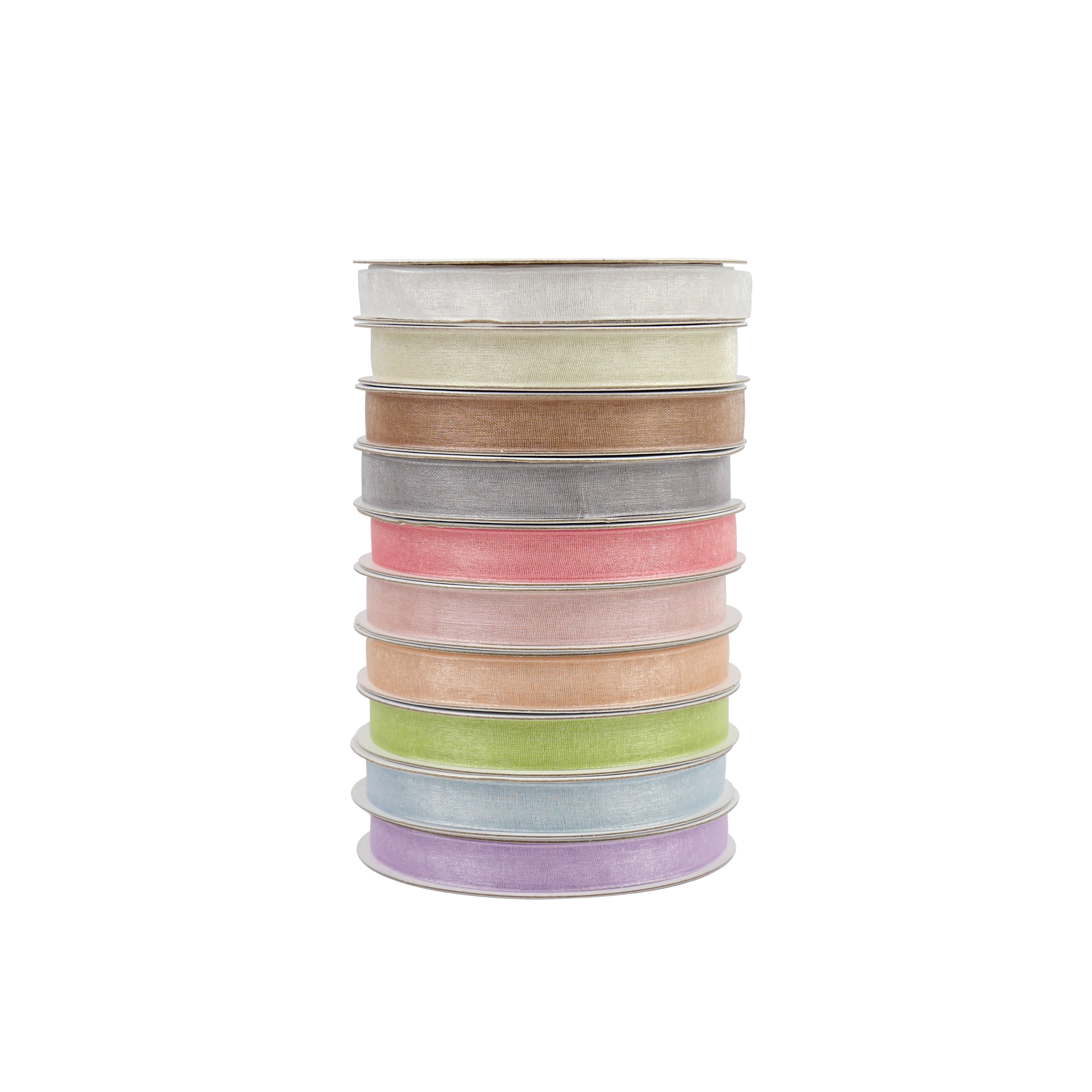 10 Color Sheer Value Pack Ribbon by Celebrate It&#xAE;