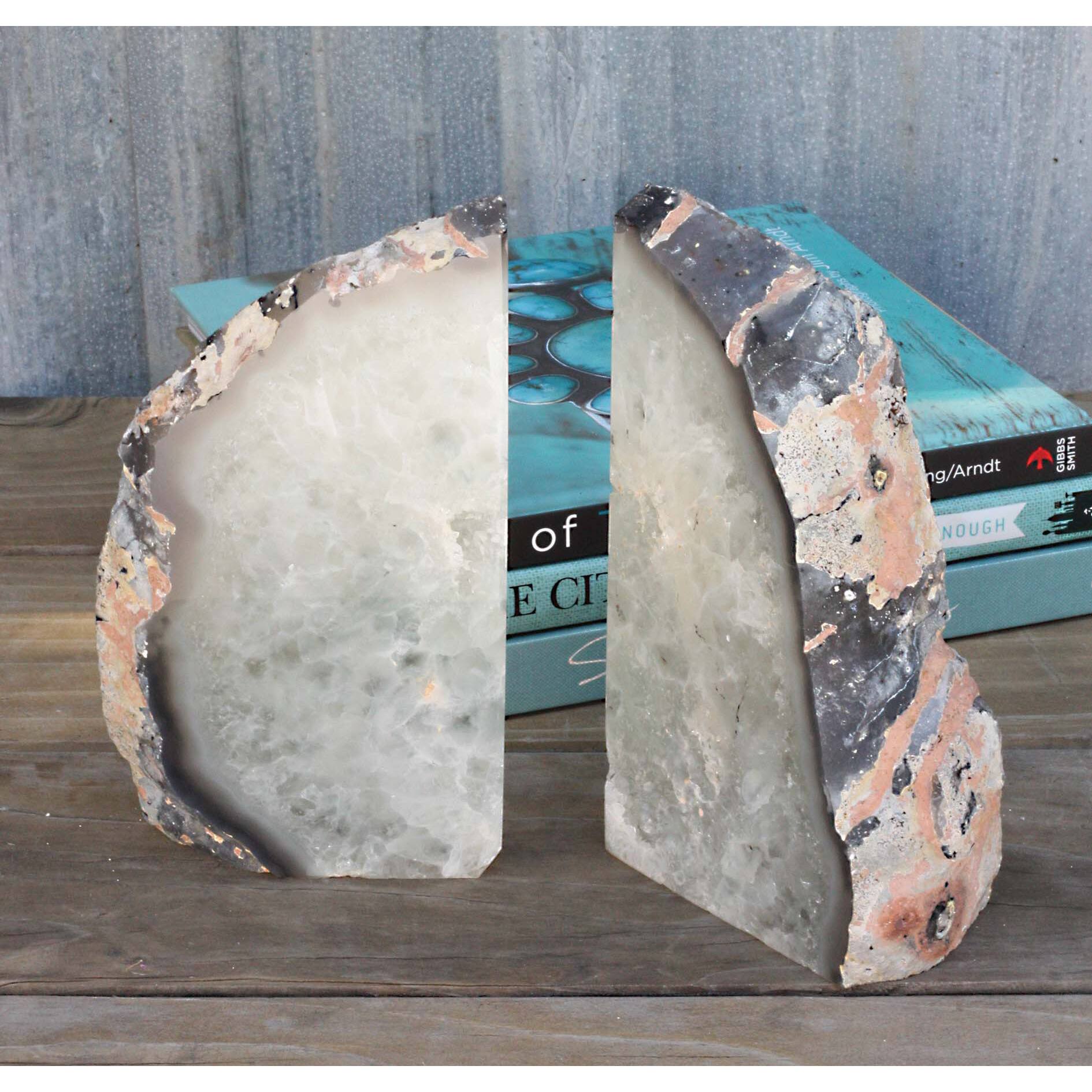 Natural Agate Bookends Set of 2
