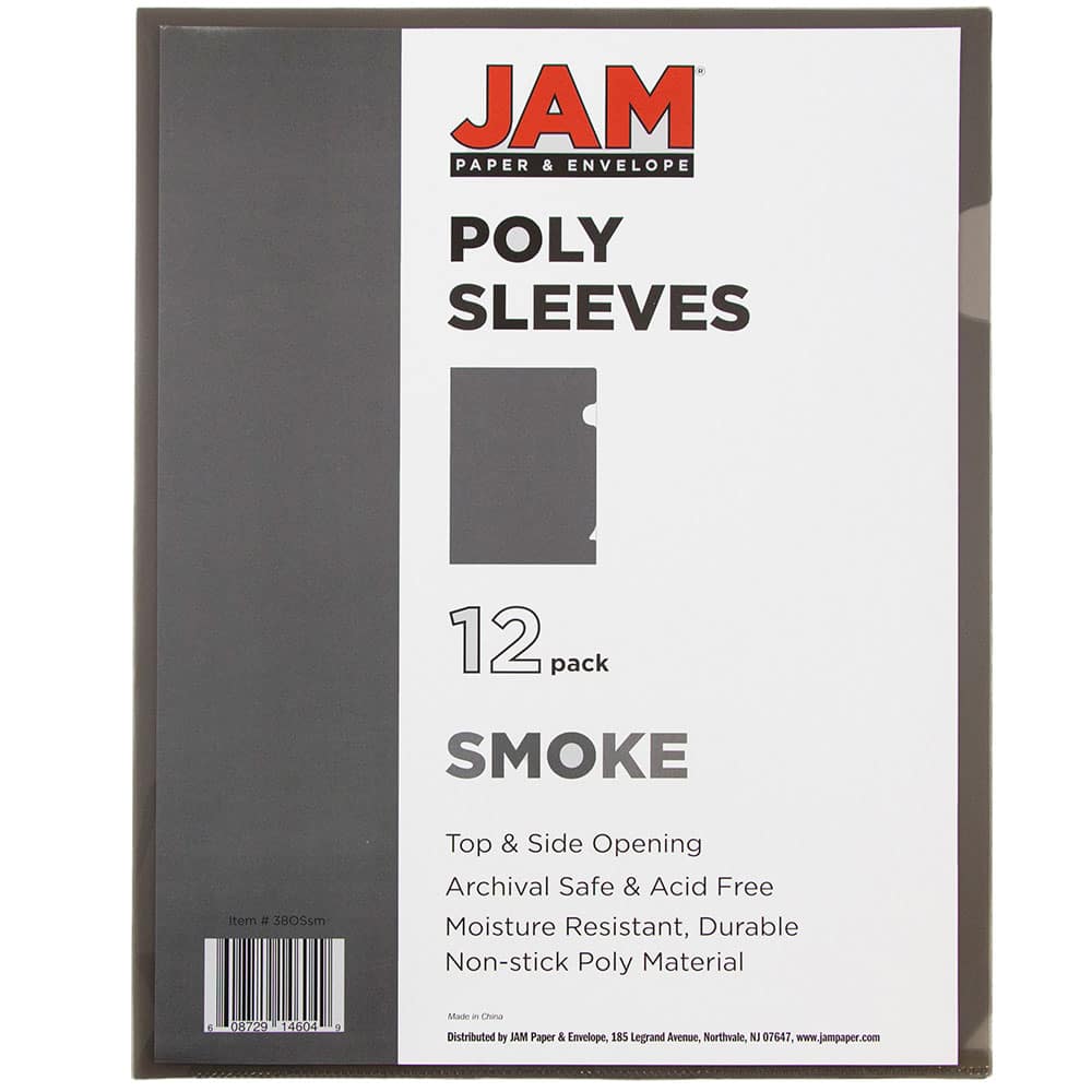 JAM Paper 9" x 11.5" Plastic Sleeve Page Protectors, 12ct.