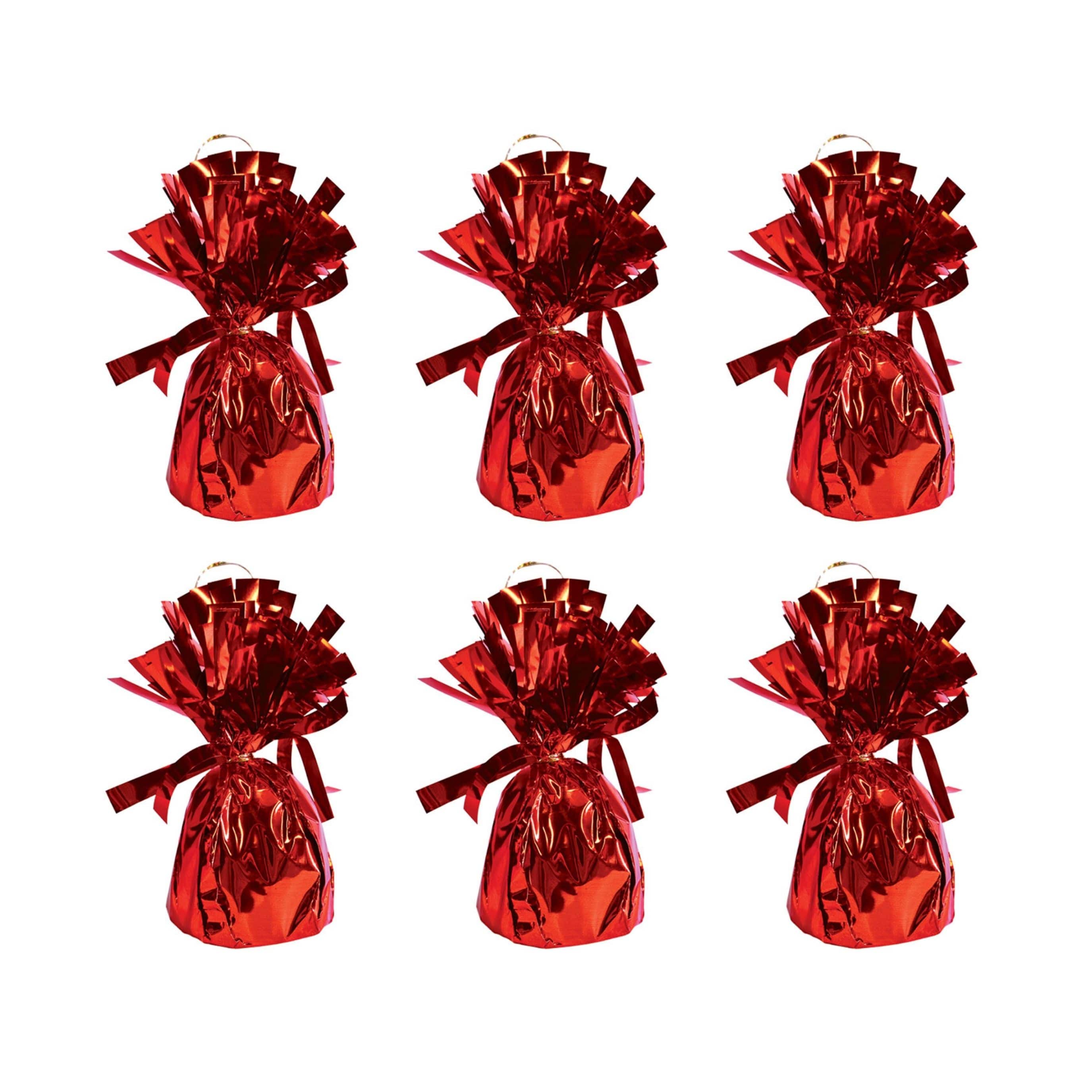 Beistle 6oz. Red Metallic Wrapped Balloon Weight, 6ct.