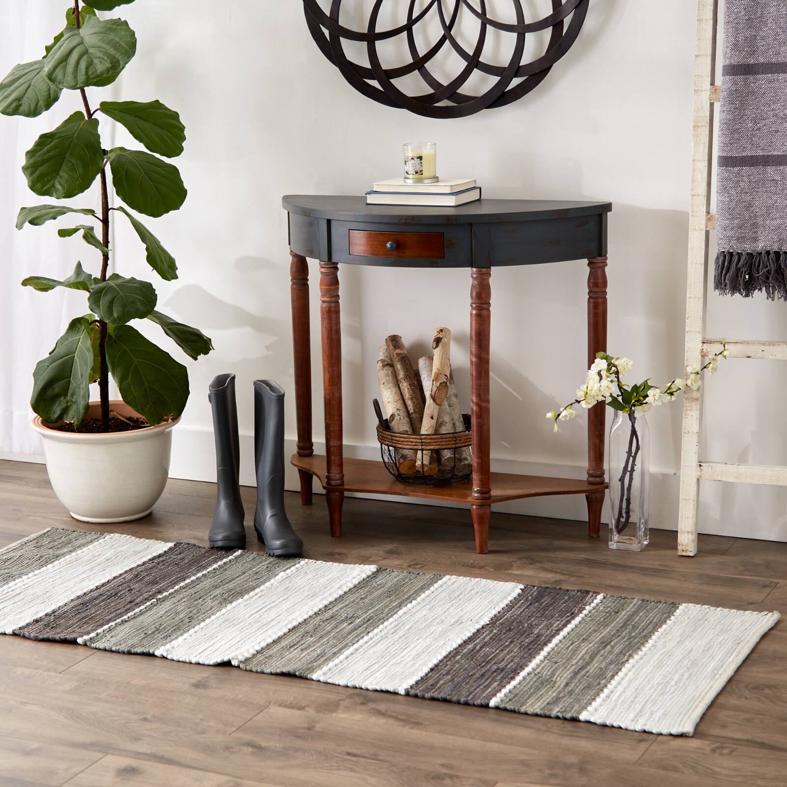 DII® Color Block Cotton Chindi Rug, 2ft. x 3" x 6ft.