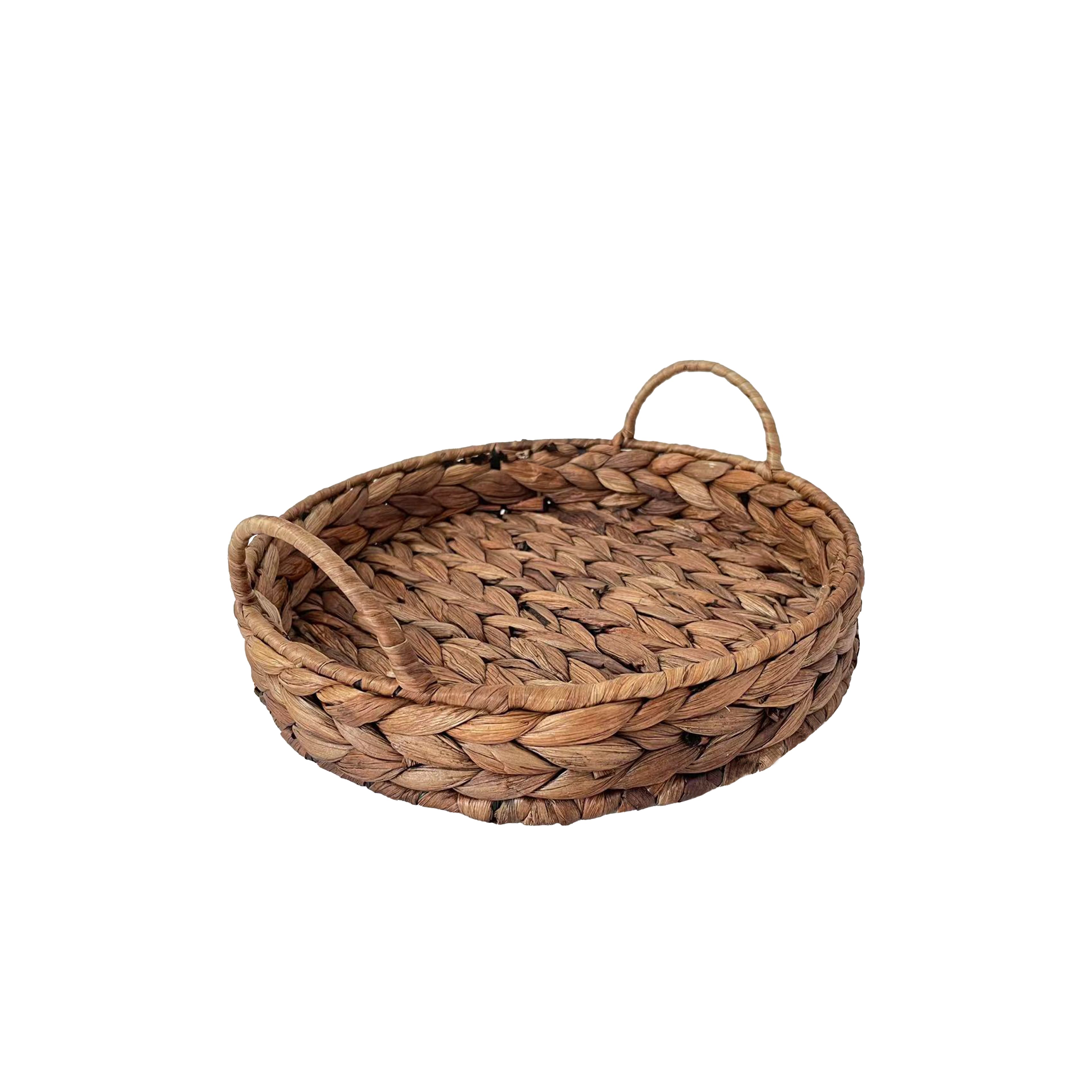 Natural Round Woven Water Hyacinth Decorative Tray by Ashland&#xAE;