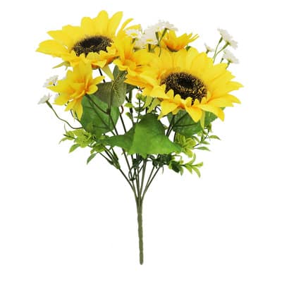 Yellow & White Mixed Sunflower Bush by Ashland® | Michaels