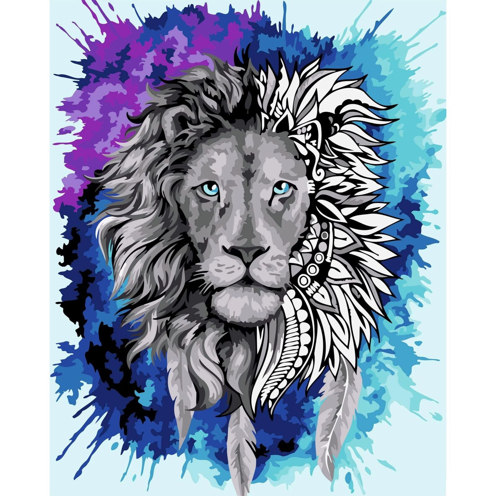 Lion Canvas Paint Kit