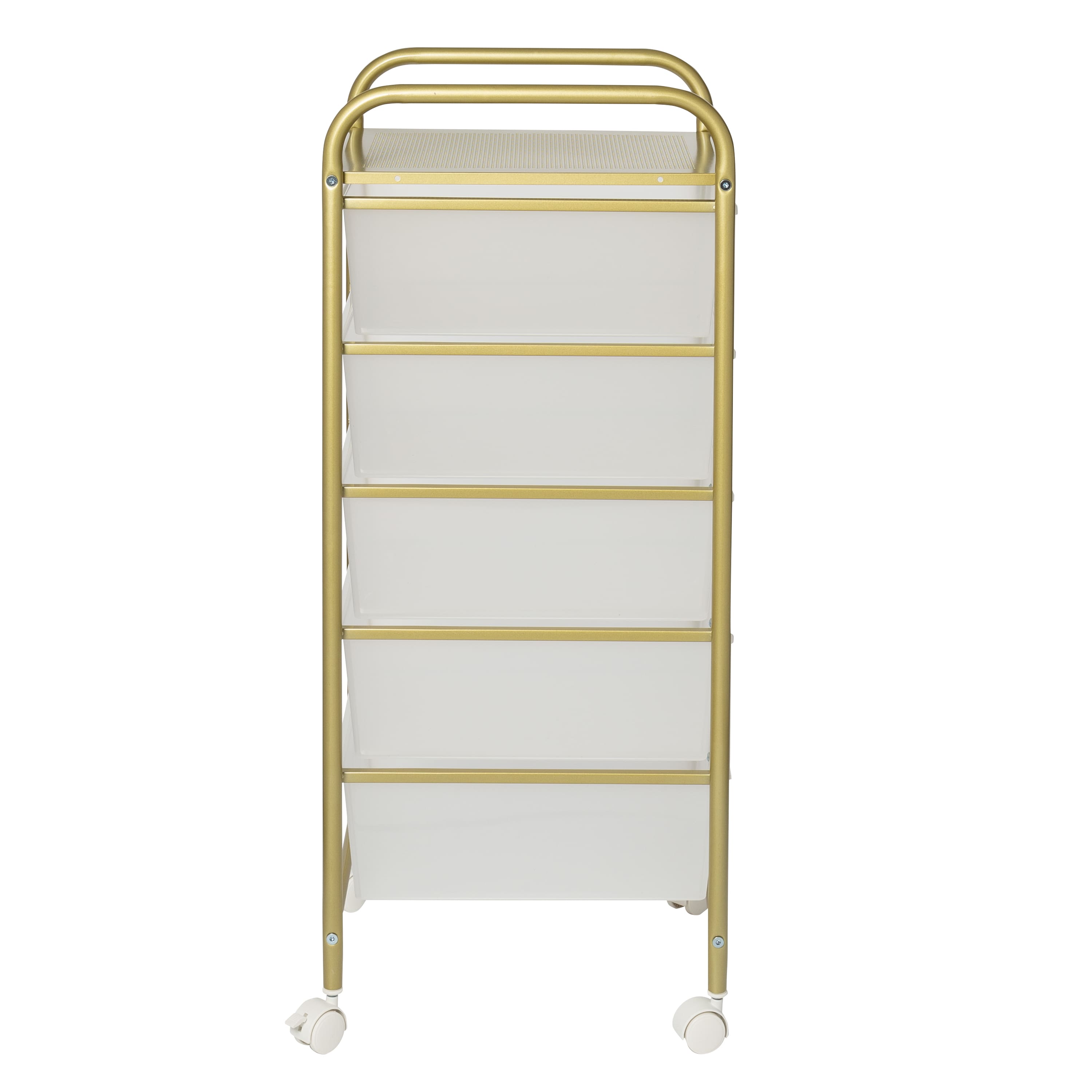 Honey Can Do Gold 5-Drawer Rolling Storage Cart