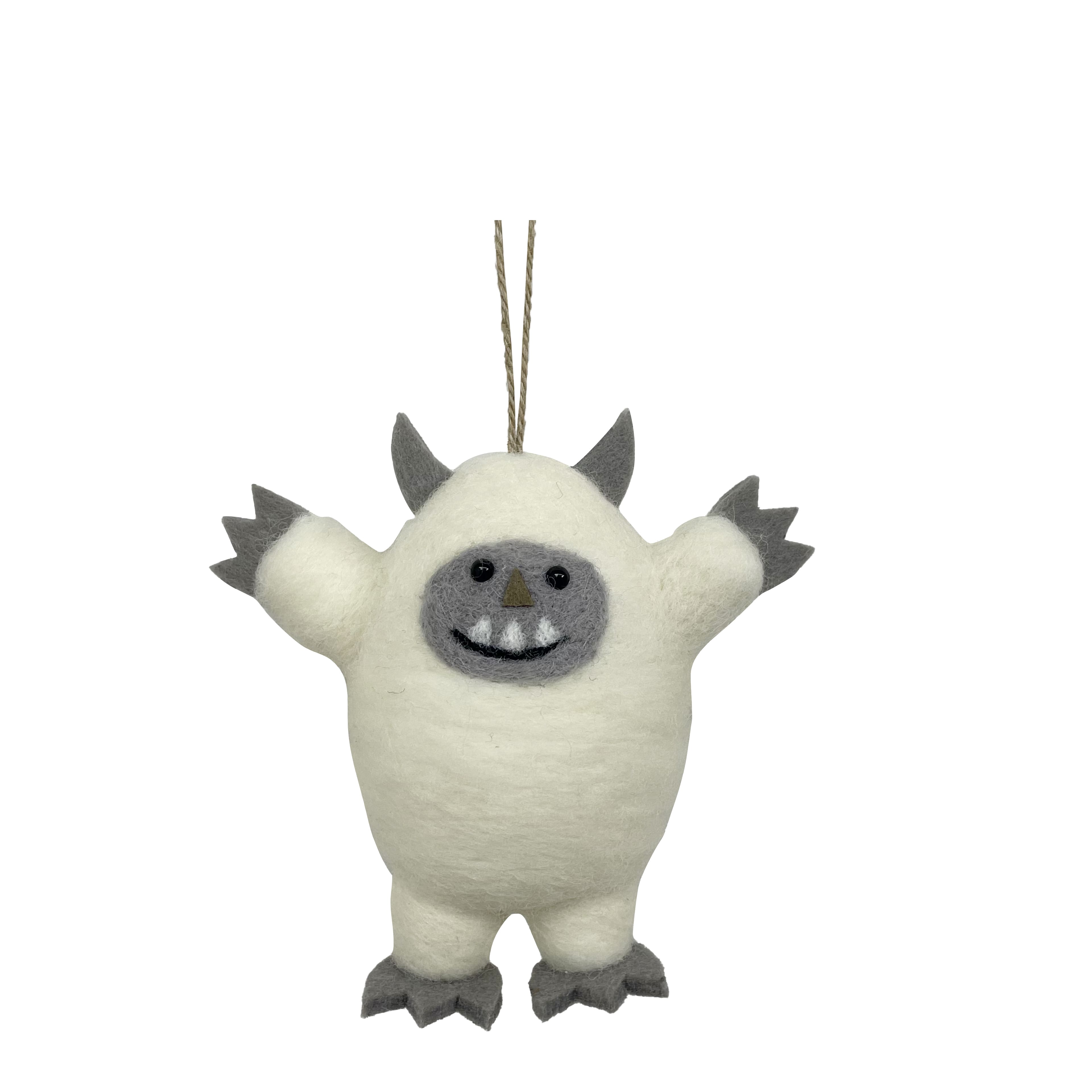 5.5&#x22; White Yeti Felt Ornament by Ashland&#xAE;