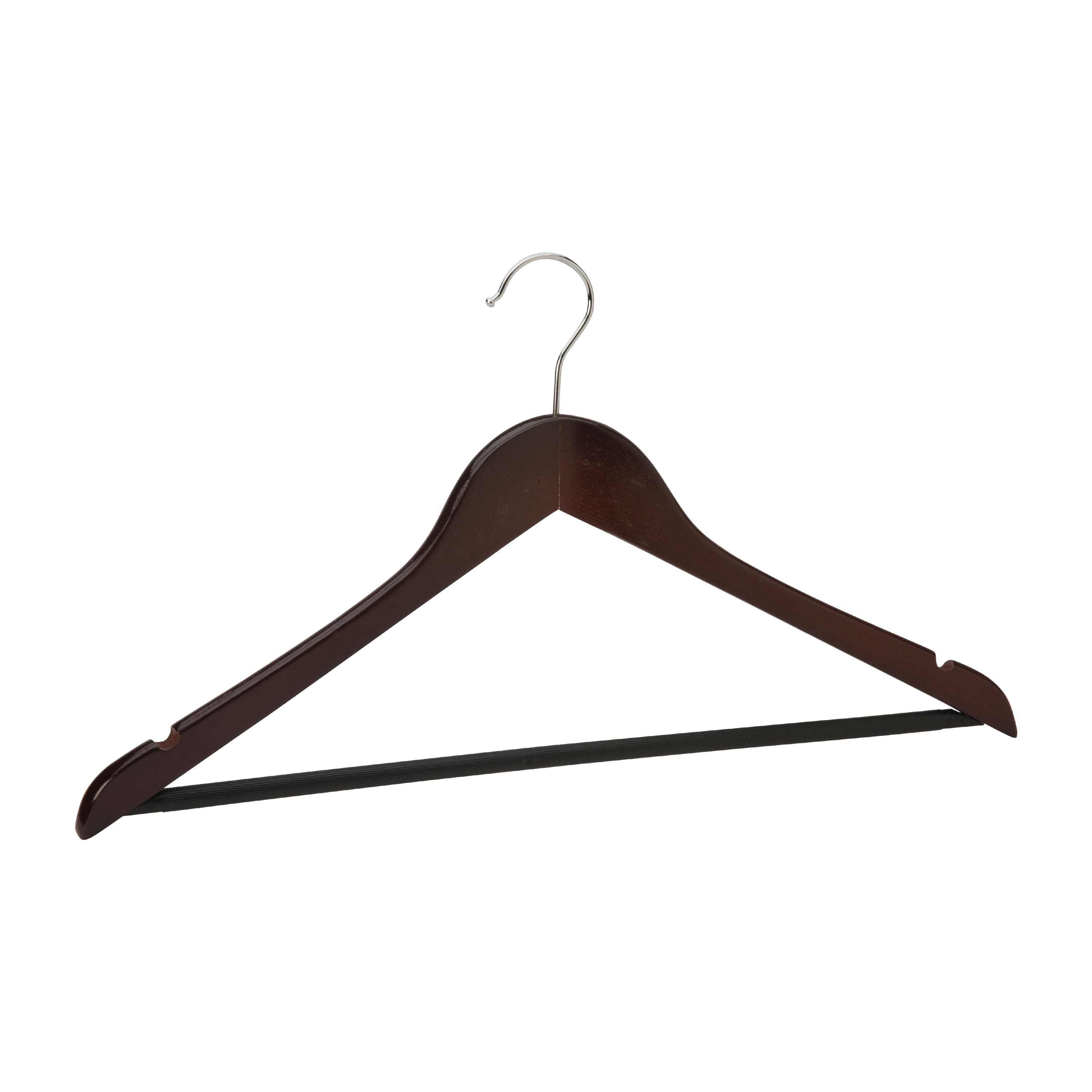 Simplify Mahogany Roller Hangers, 3ct.