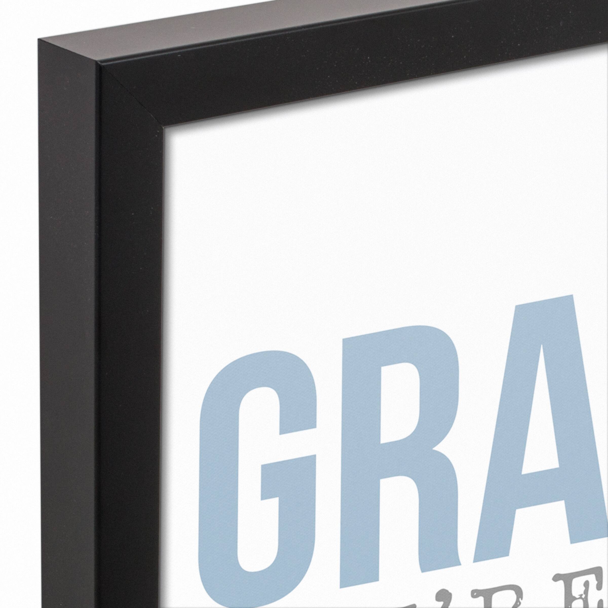 Hero Grandpa Black Framed Canvas