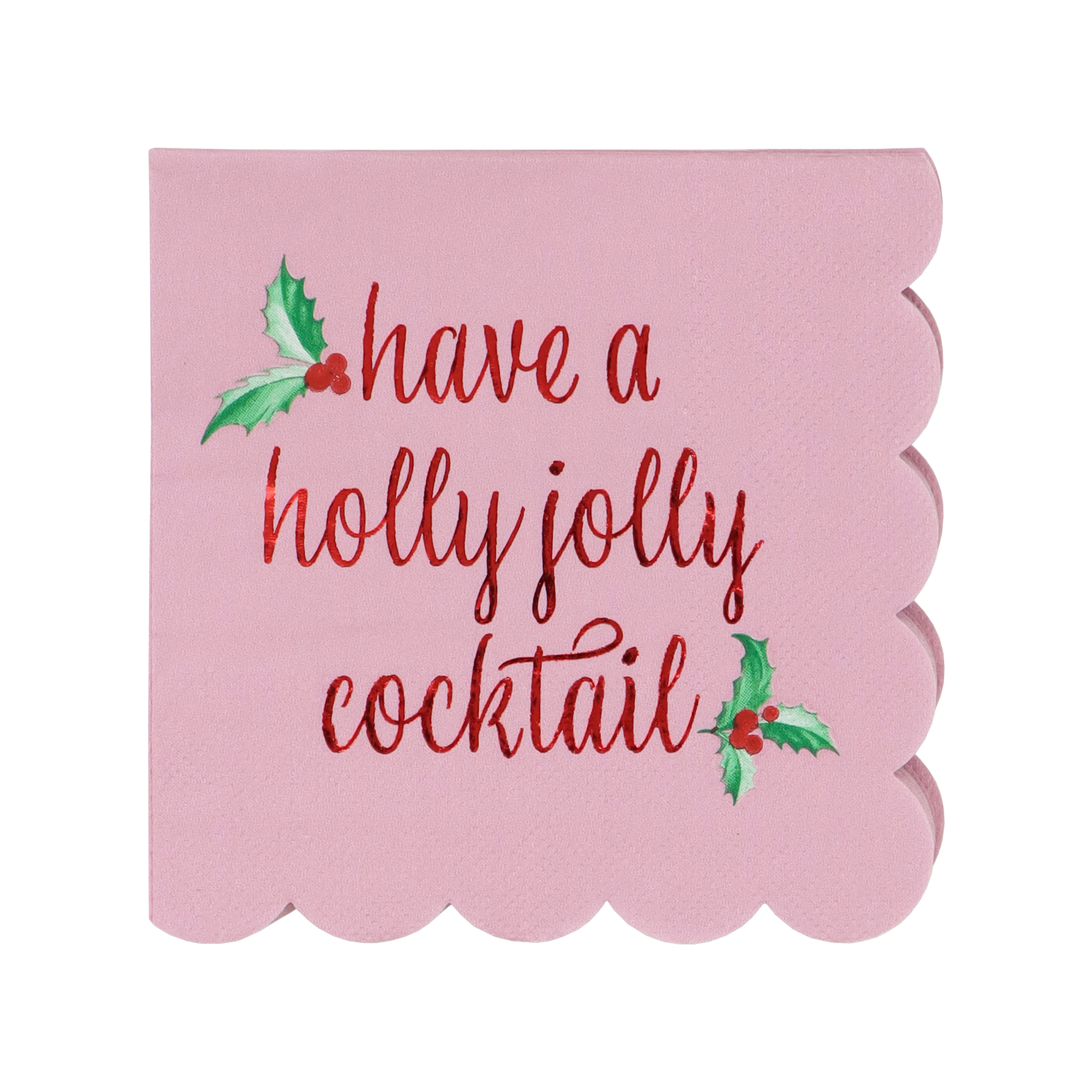 Holly Jolly Beverage Napkins, 20ct. by Celebrate It&#x2122;