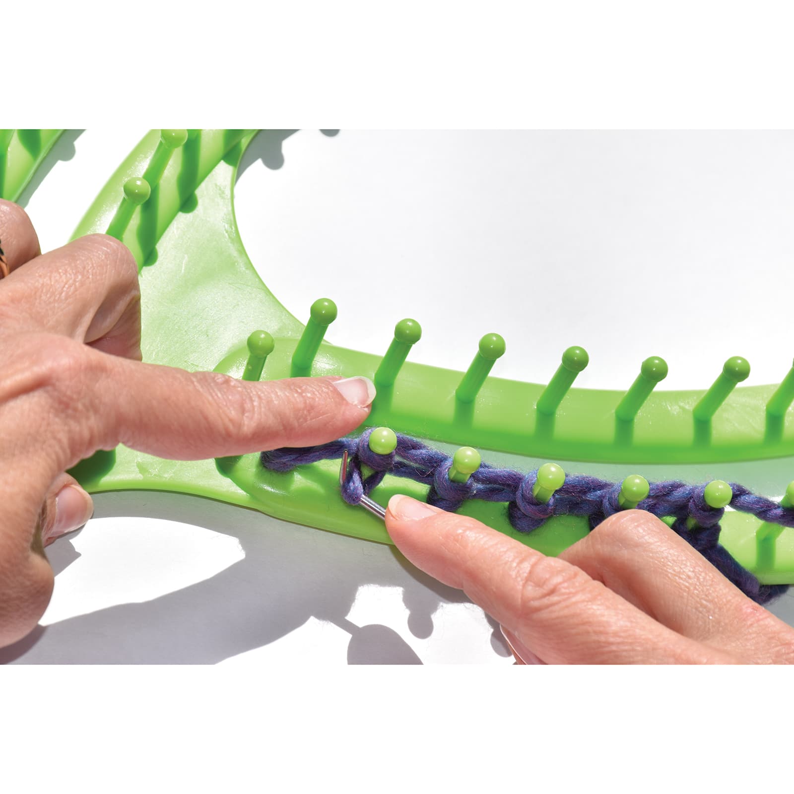 Knit Quick Infinity Loom by Loops & Threads in Lime Green | 25.6 x 8.2 x 1.2 | Michaels