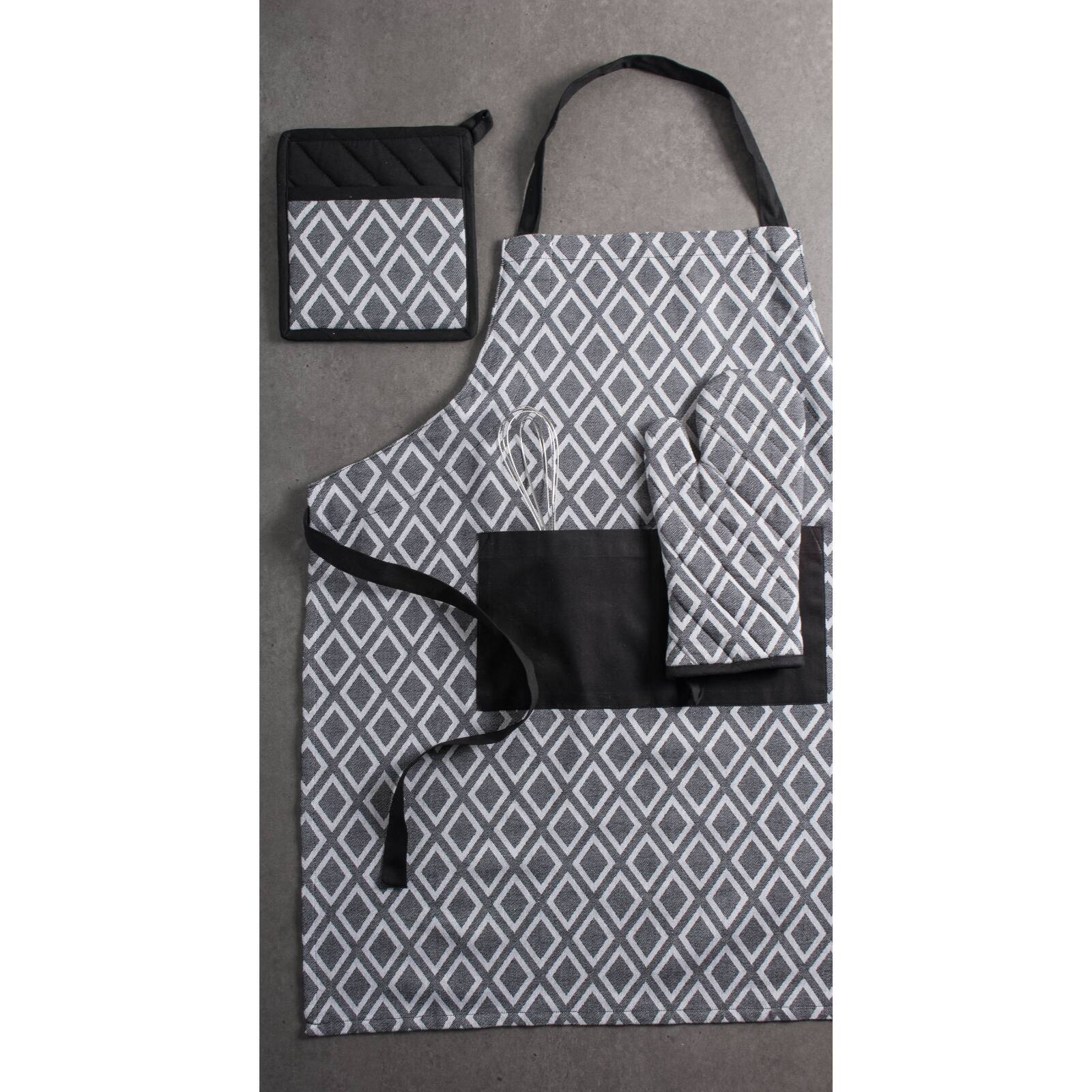 Black & White Diamond Chef Apron
