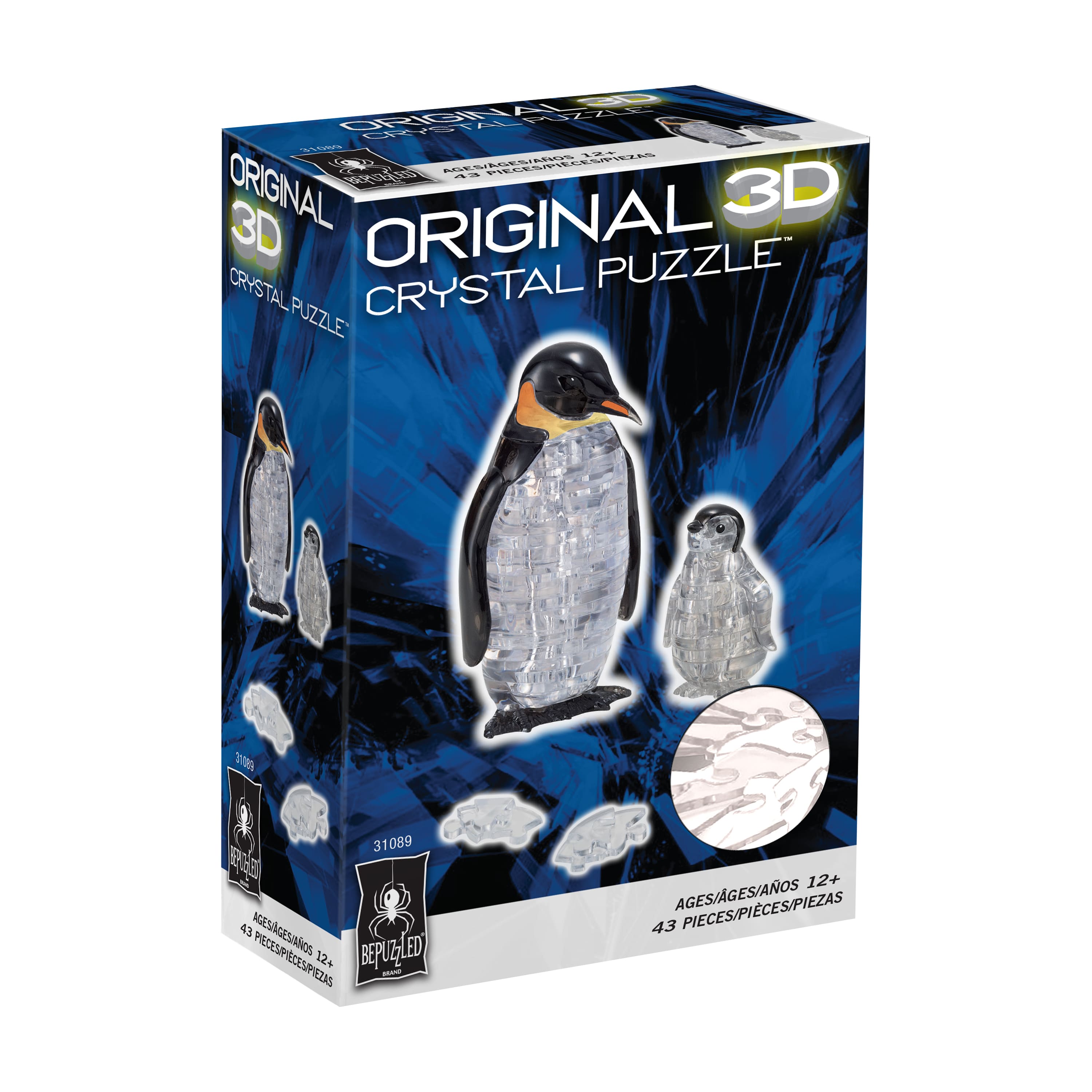 BePuzzled&#xAE; Original 3D Crystal Puzzle&#x2122; Penguin &#x26; Baby 43 Piece Puzzle