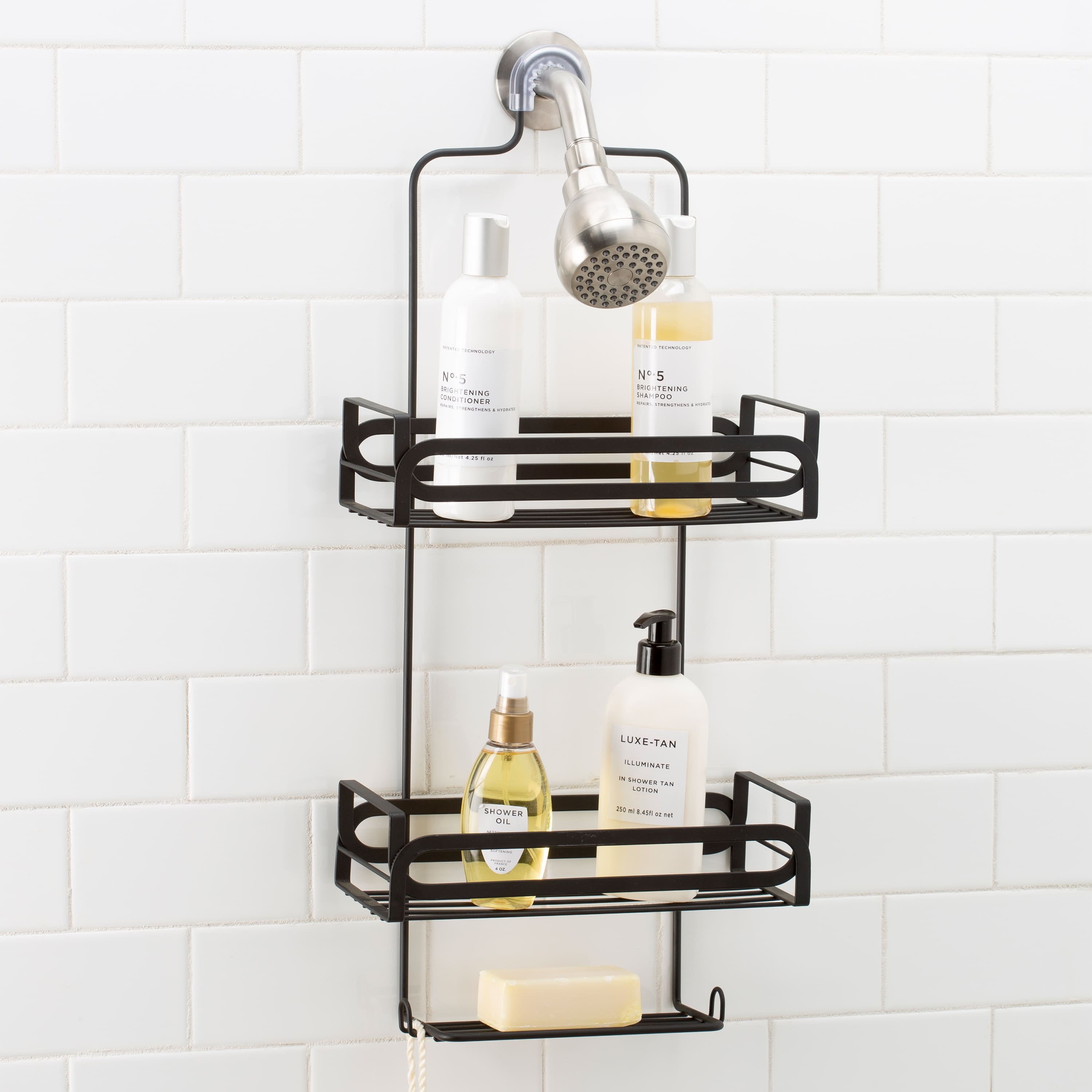 Elle Décor Noir Black Shower Caddy